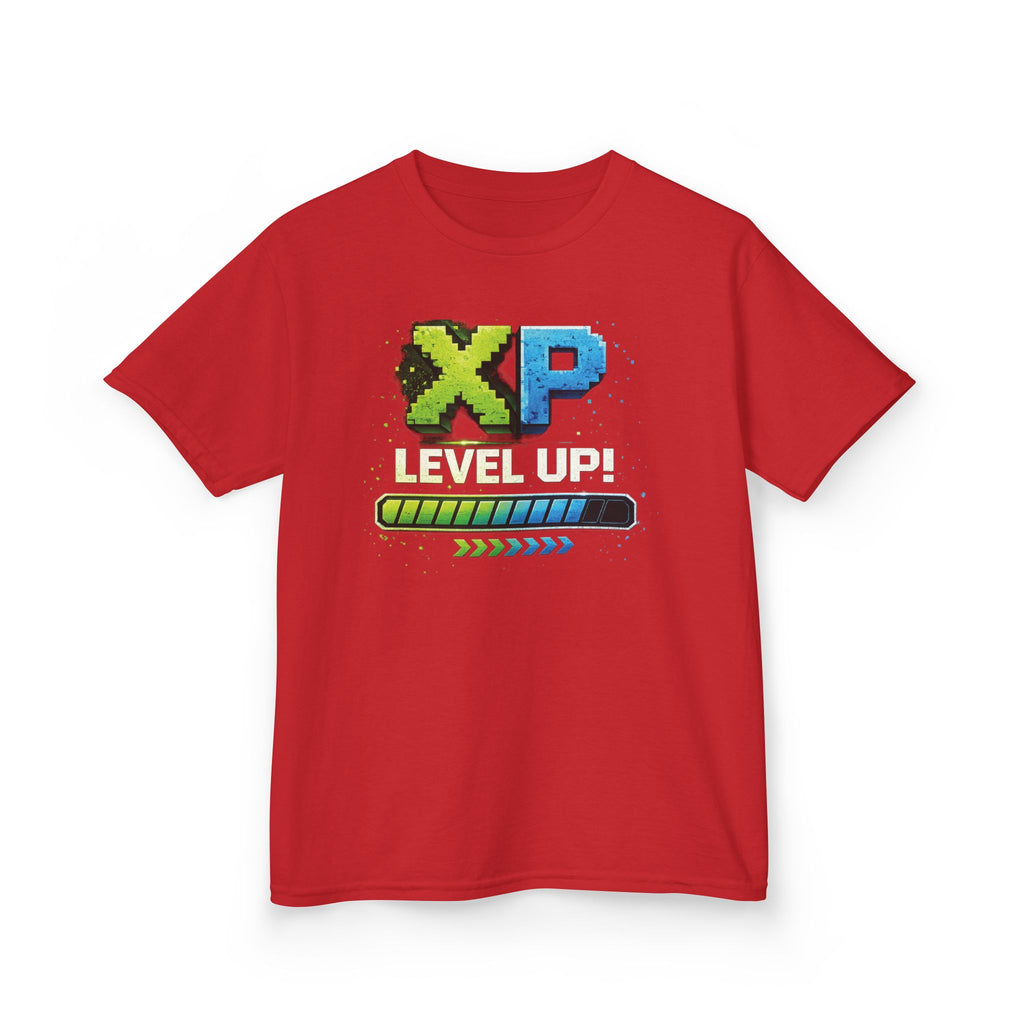 Kids T-Shirt - "XP Level Up!" Boys Gamer Progress Bar Tee