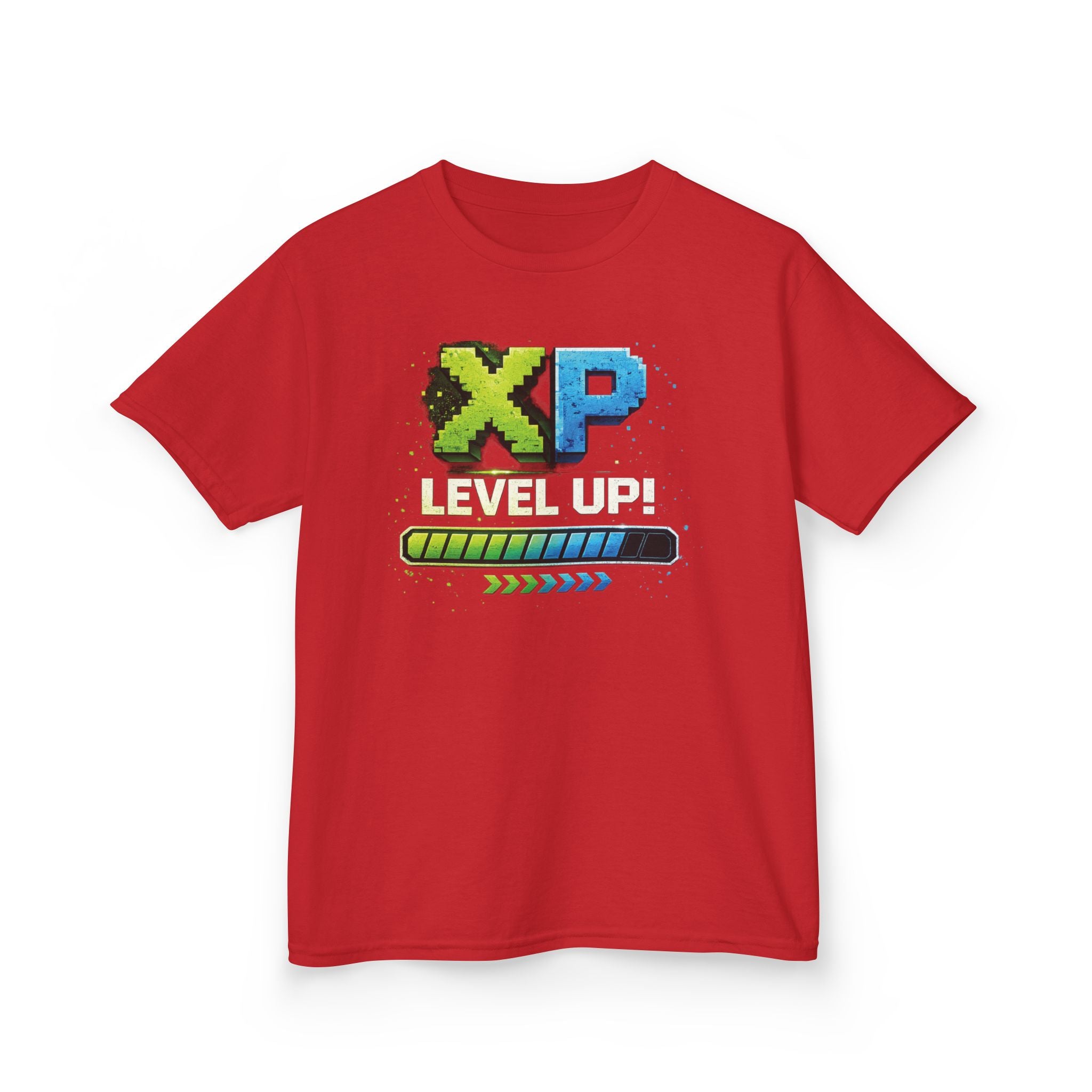Kids T-Shirt - "XP Level Up!" Boys Gamer Progress Bar Tee