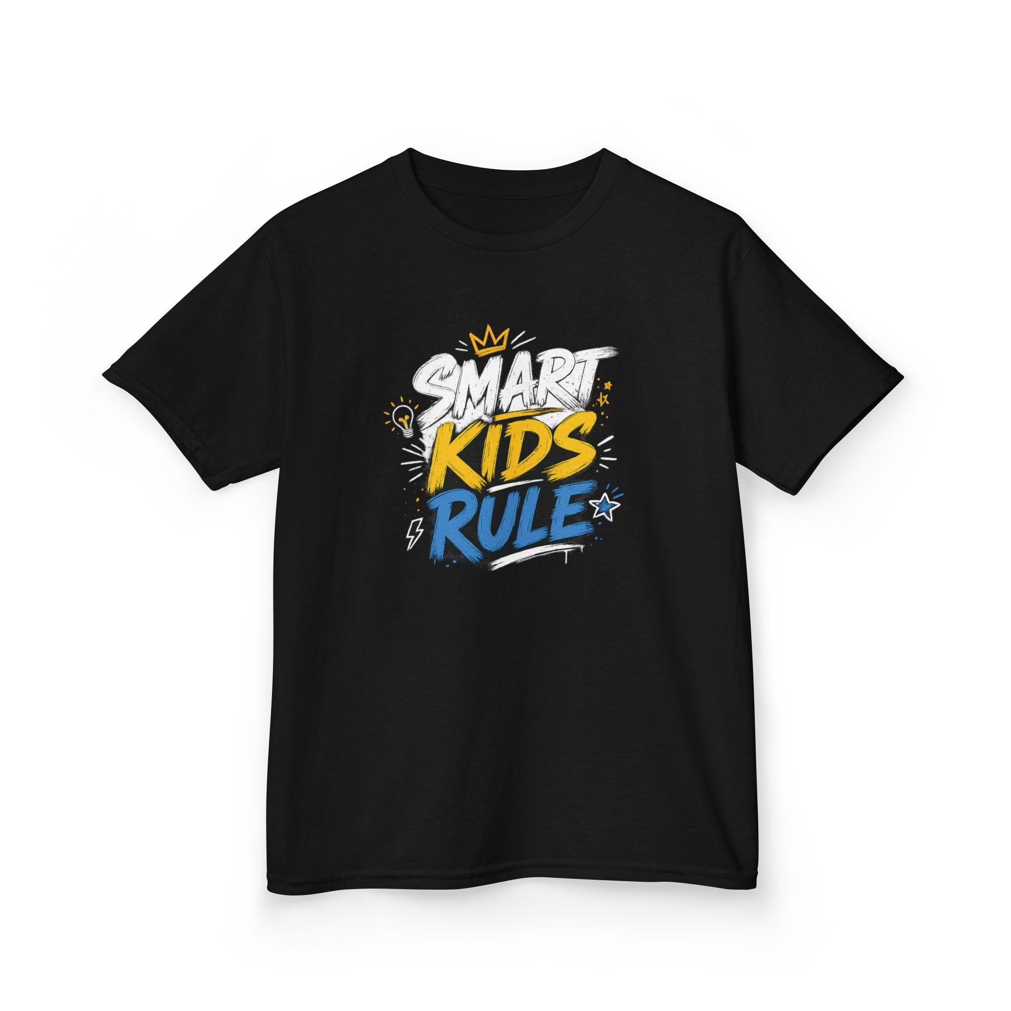 Kids Tee "Smart Kids Rule" Graphic T-Shirt for Back to School & Everyday Wear