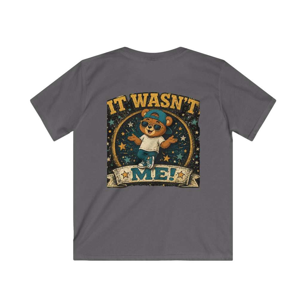 Kids Tee  'It Wasn't Me!' Dancing Bear Graphic Shirt | Funny Kids Gift