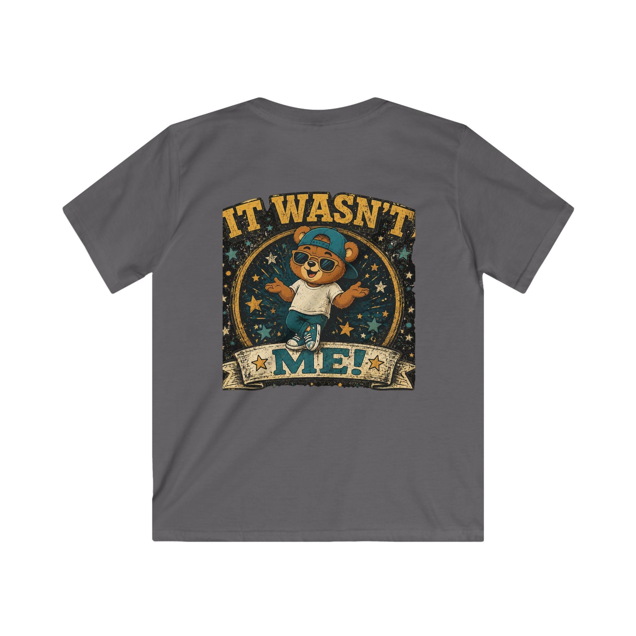 Kids Tee  'It Wasn't Me!' Dancing Bear Graphic Shirt | Funny Kids Gift