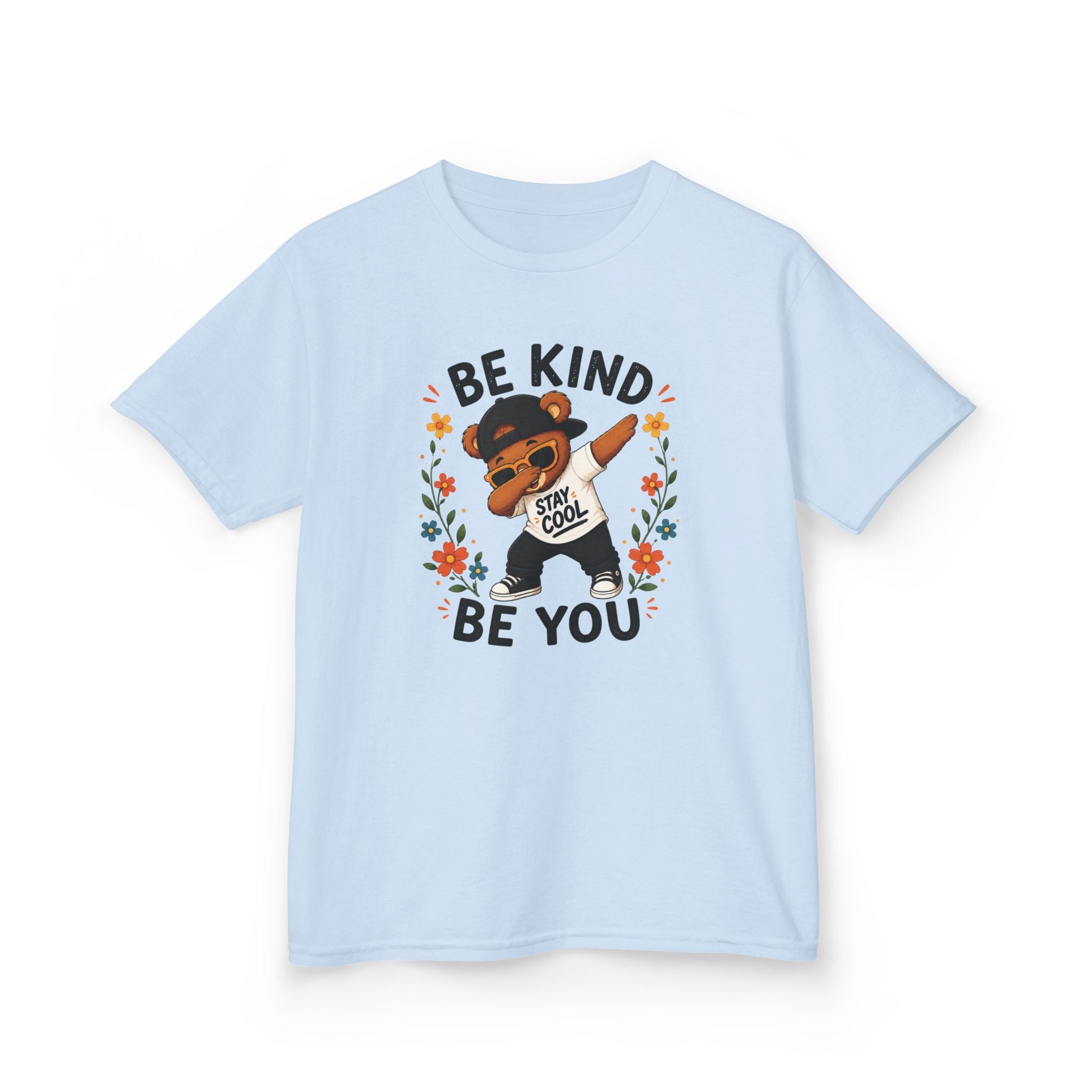 Kids "Be Kind Be You" Buddy T-Shirt Cute Positive Message Tee for Children