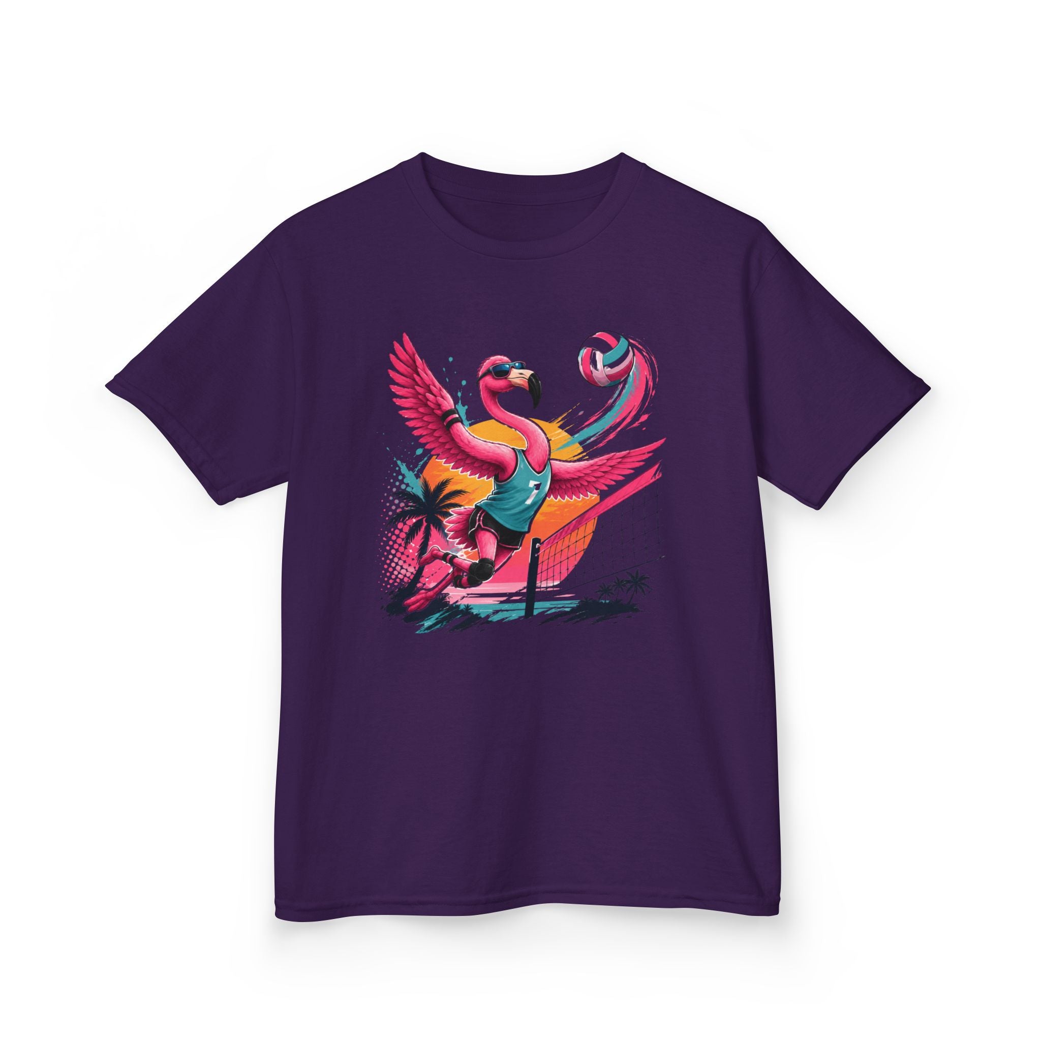 Volleyball Flamingo T-Shirt | Beach Volleyball Flamingo Graphic | Funny Summer Sports Tee | Volleyball Player Gift | Tropical Athlete Shirt