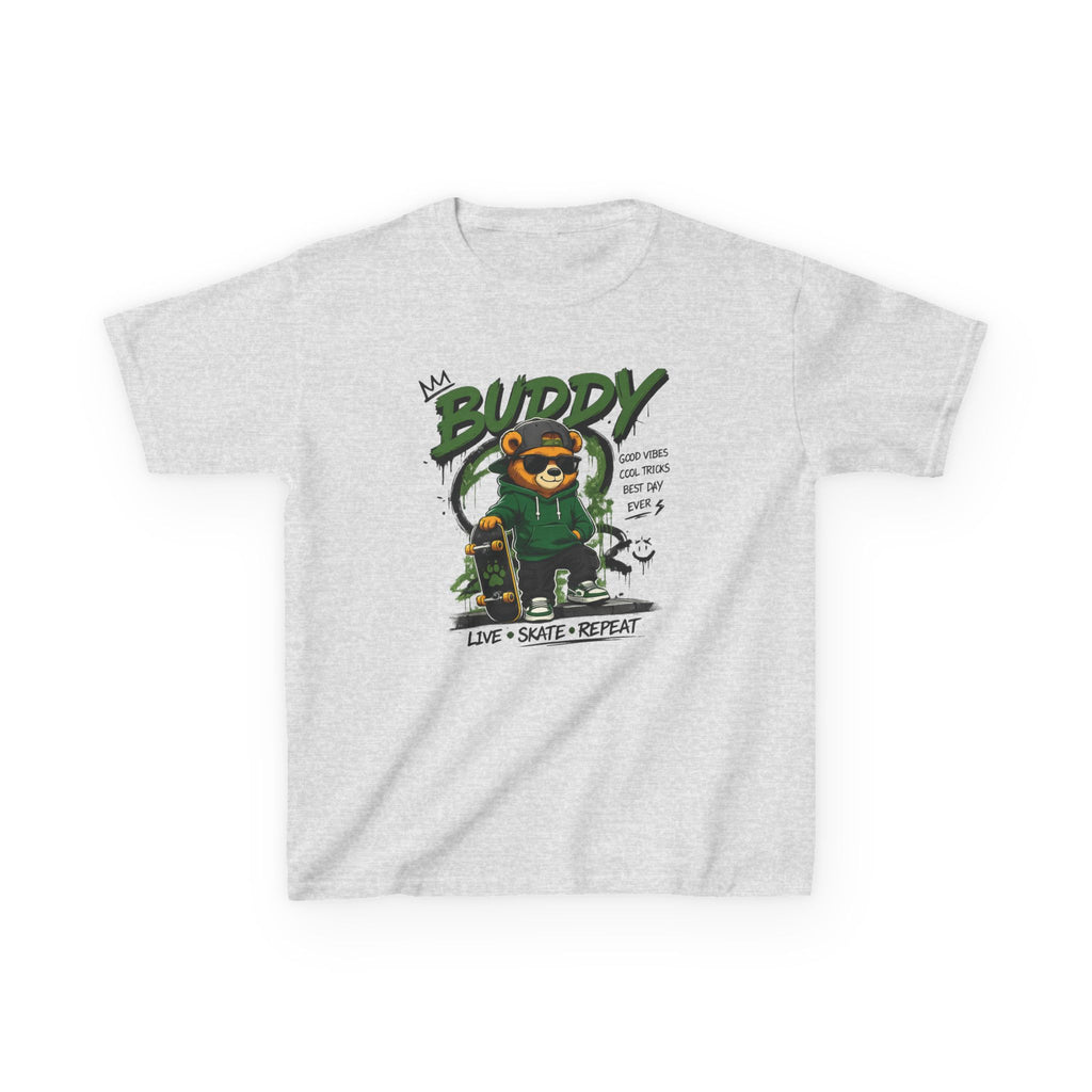 Kids Skateboard Tee "Buddy" Graphic Live • Skate • Repeat Boys and Girls Graphic Tee