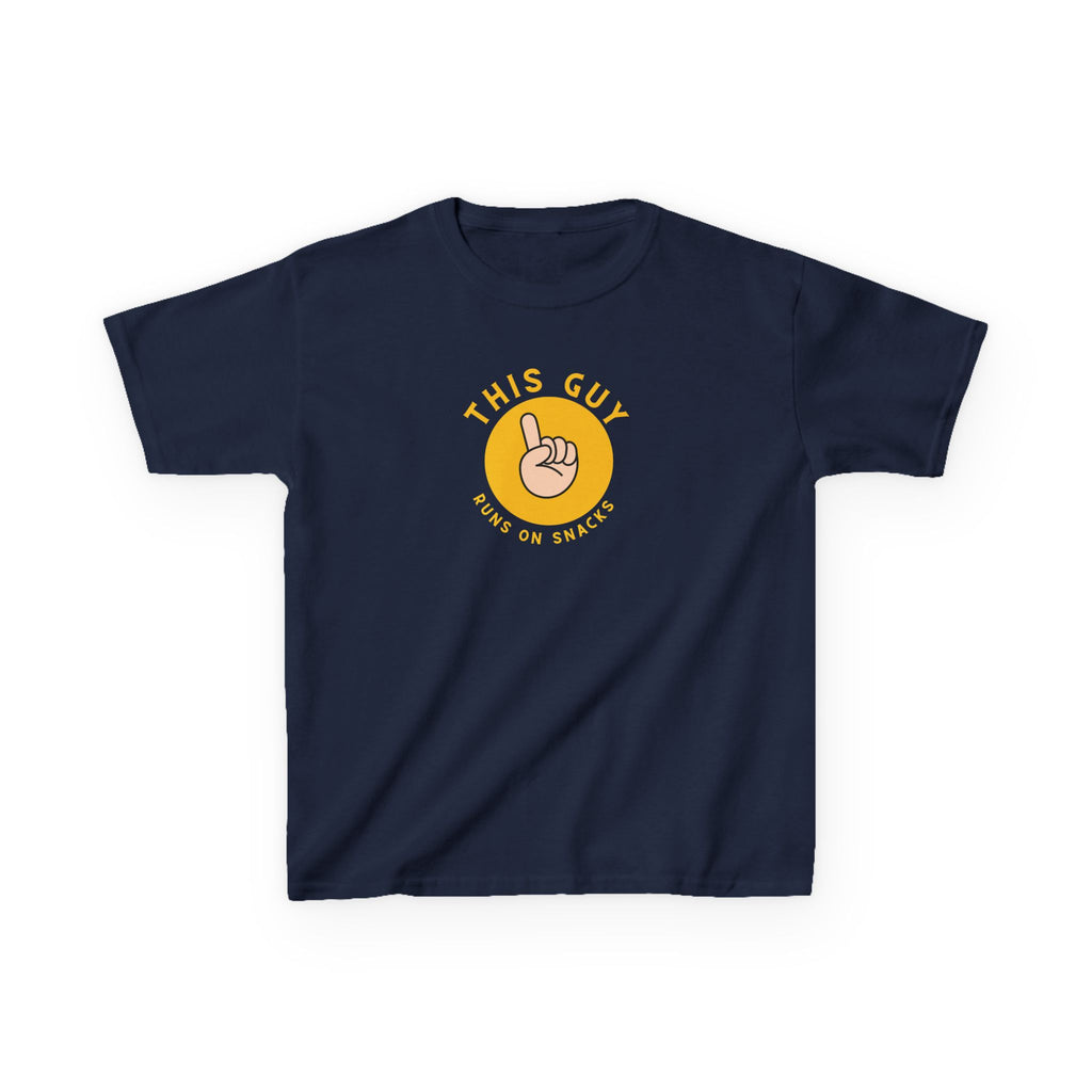 This Guy- Runs on Snacks | Funny Kids Graphic T-Shirt