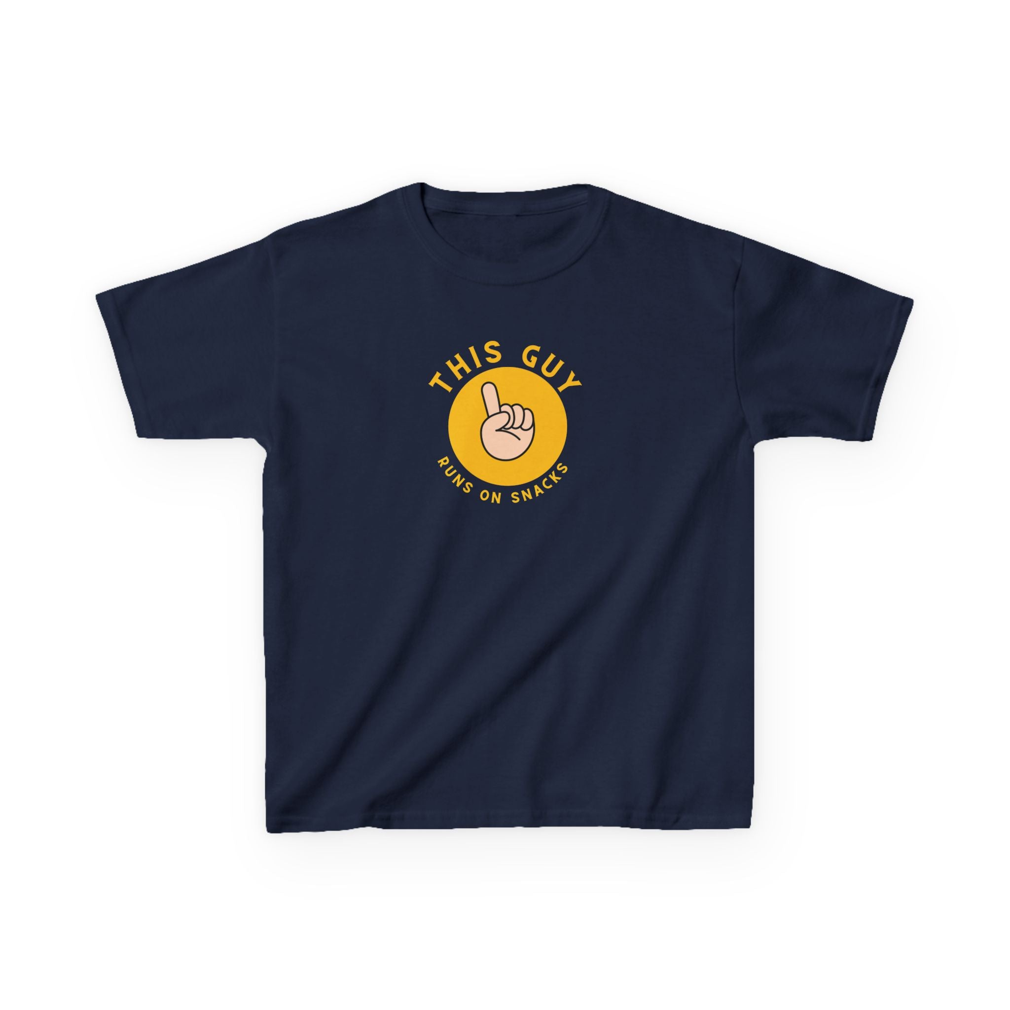 This Guy- Runs on Snacks | Funny Kids Graphic T-Shirt