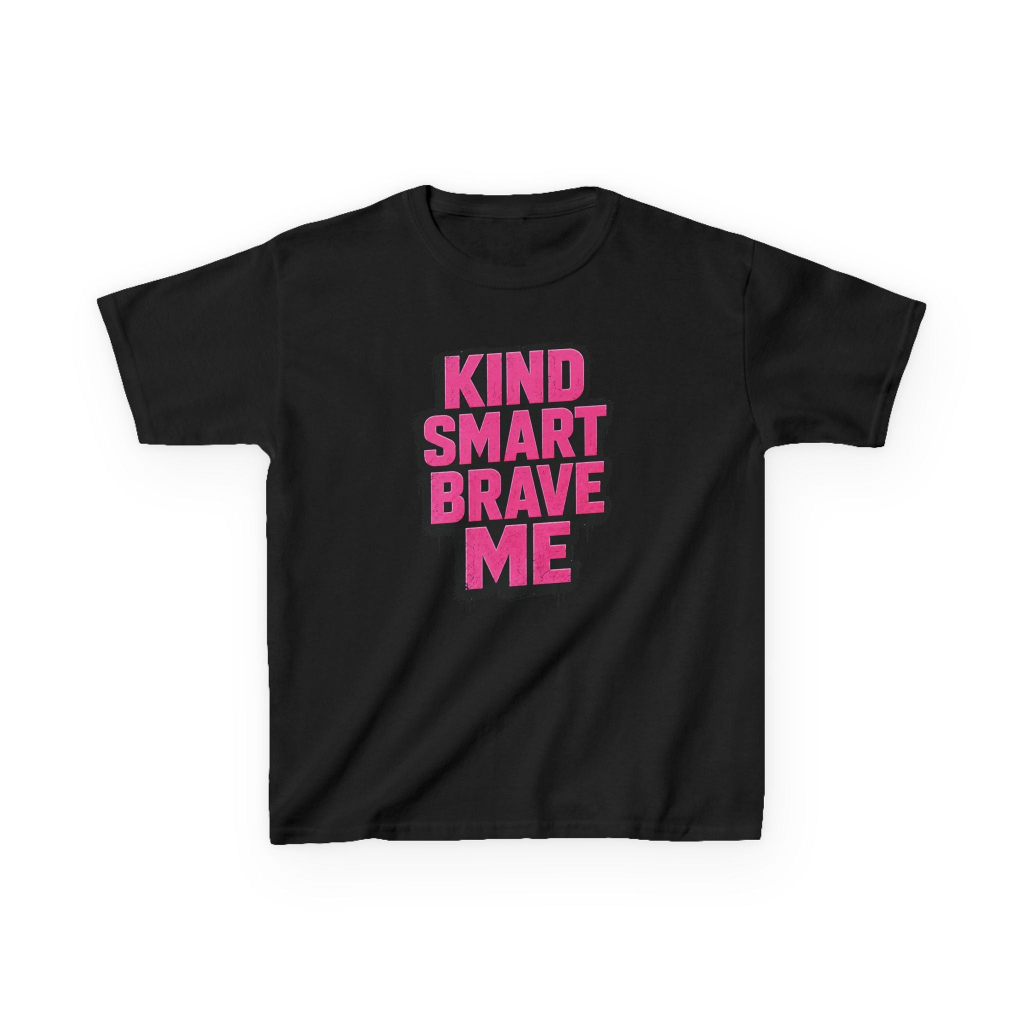 Girls Tee "Kind Smart Brave Me" Positive Affirmation Graphic