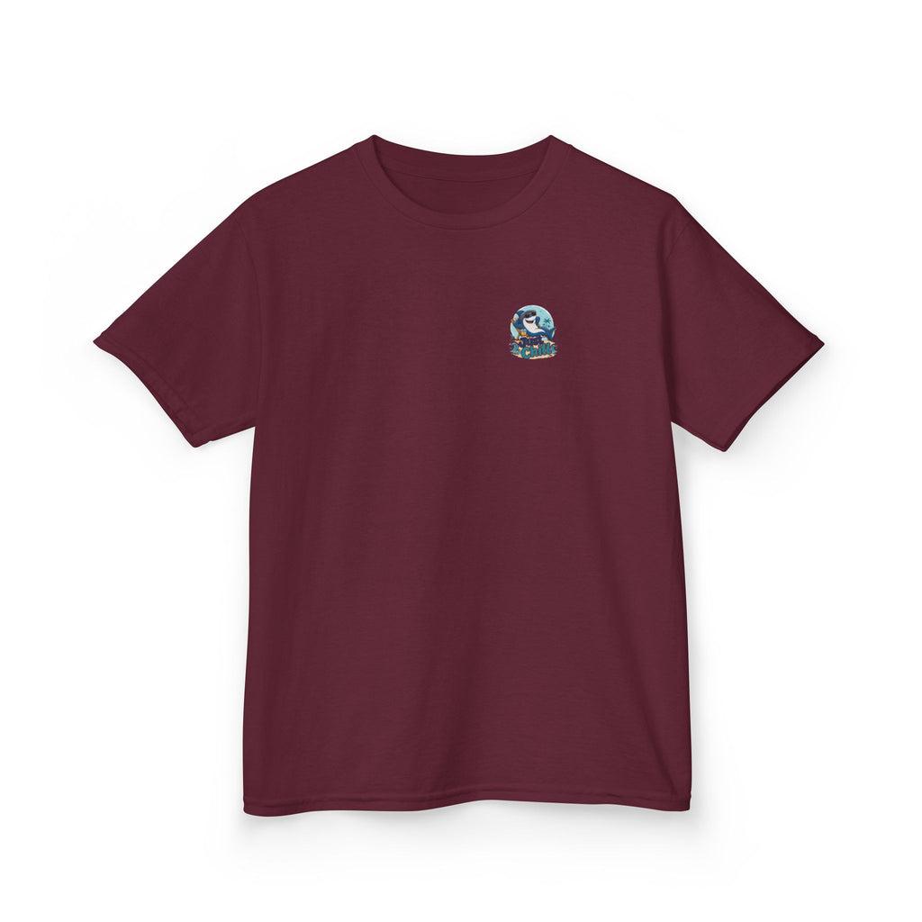Kids Tee 'Just Chill' Surfing Shark Girls and Boys Graphic