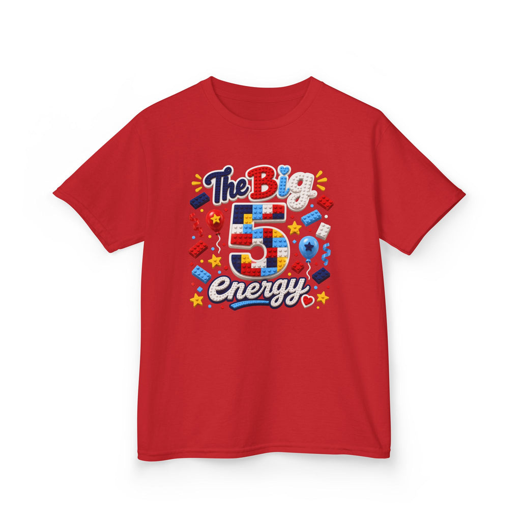 "The Big 5" Graphic kids Birthday T-Shirt Design