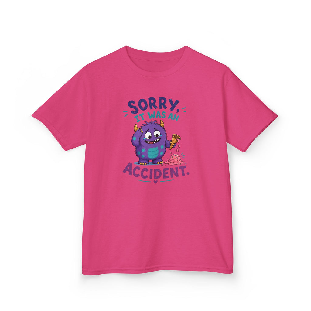 Kids Tee Cute Monster "Sorry, It Was An Accident" Funny Kids Shirt