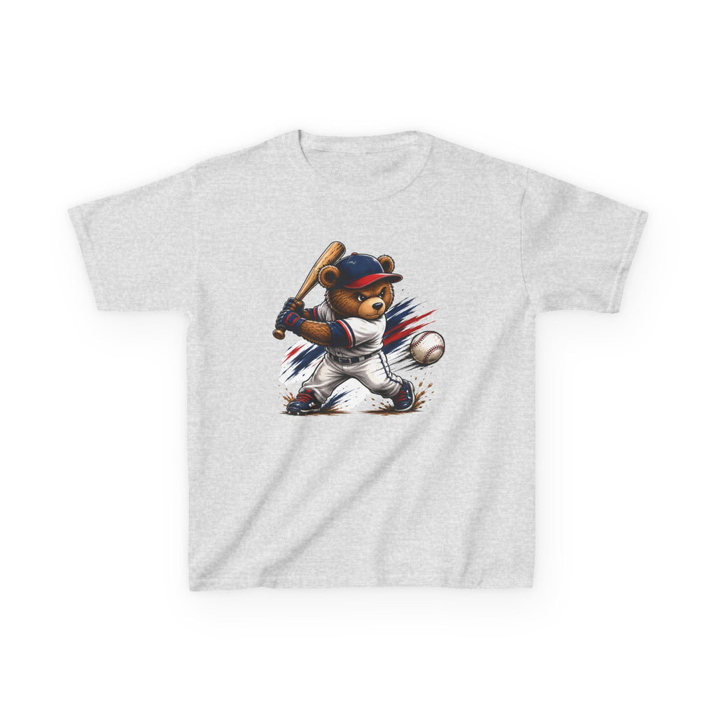 Baseball Bear T-Shirt | Cute Baseball Player Bear Graphic | Kids Baseball Tee | Little Slugger Sports Shirt | Baseball Lover Gift