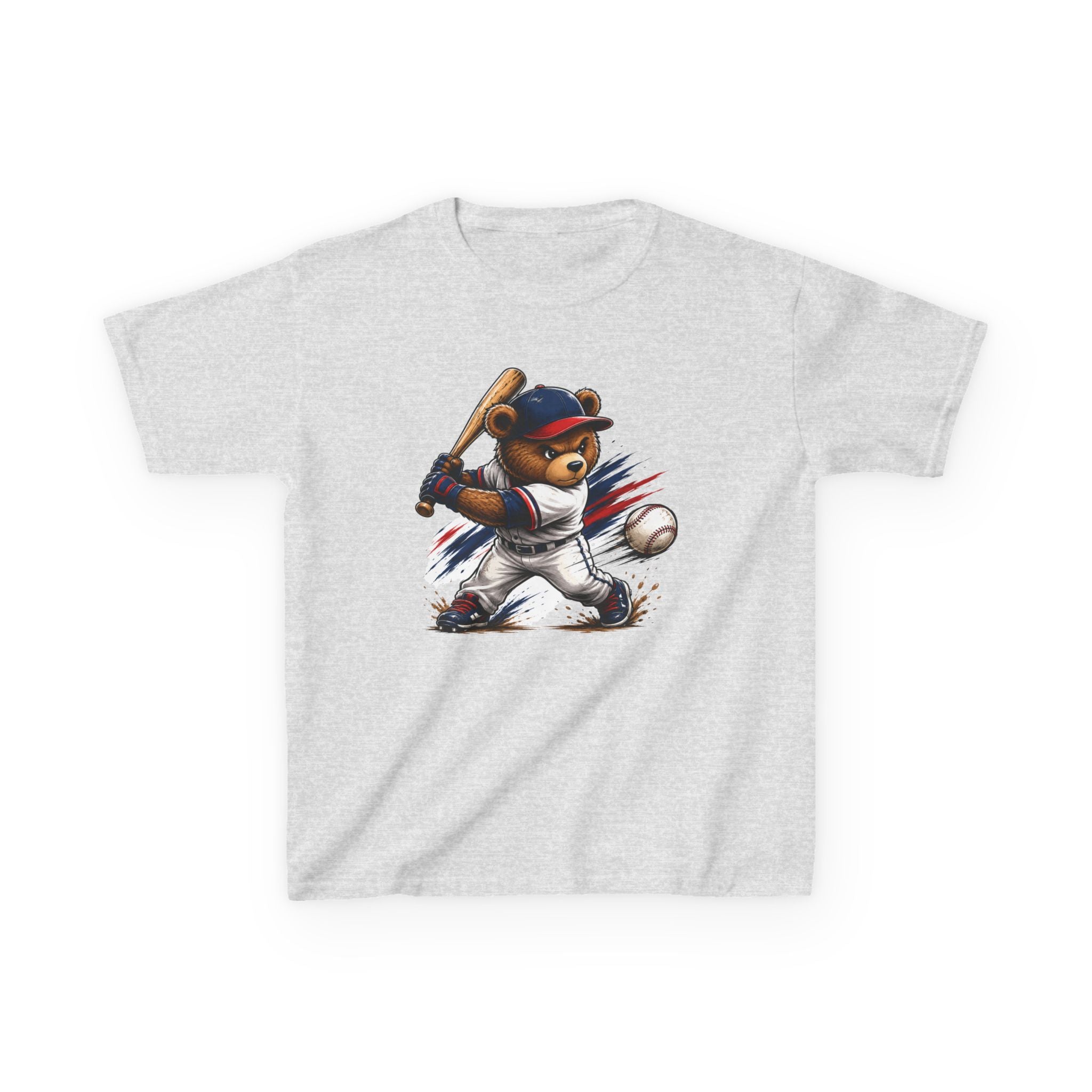 Baseball Bear T-Shirt | Cute Baseball Player Bear Graphic | Kids Baseball Tee | Little Slugger Sports Shirt | Baseball Lover Gift