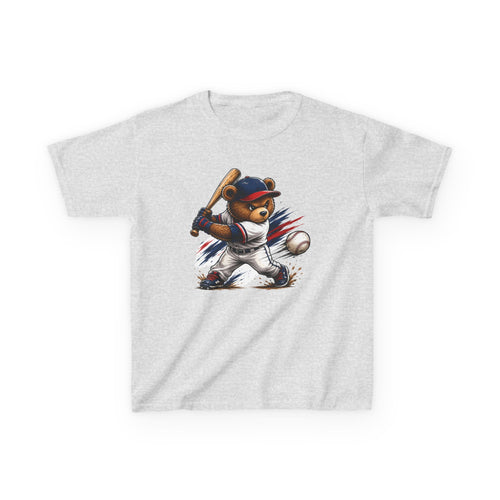 Baseball Bear T-Shirt | Cute Baseball Player Bear Graphic | Boys Baseball Tee | Little Slugger Sports Shirt | Baseball Lover Gift