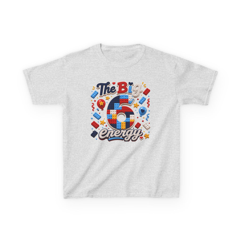 The Big 6 Energy Graphic kids Birthday T-Shirt Design