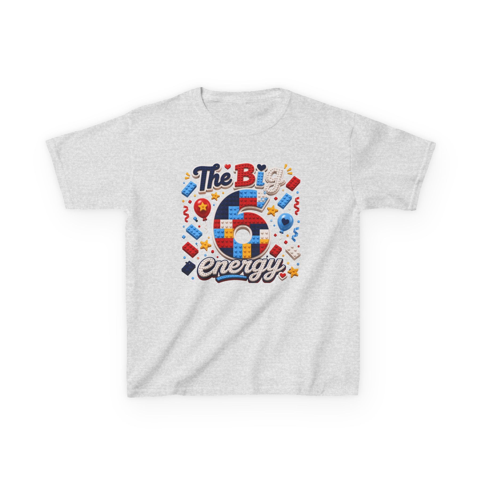 The Big 6 Energy Graphic kids Birthday T-Shirt Design