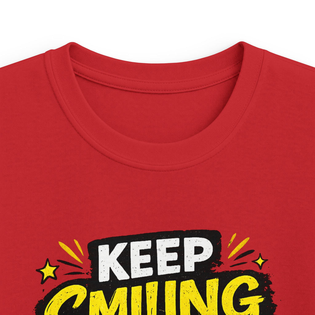 Boys And Girls T-Shirt "Keep Smiling It Looks Good On You" Positive Graphic Tee