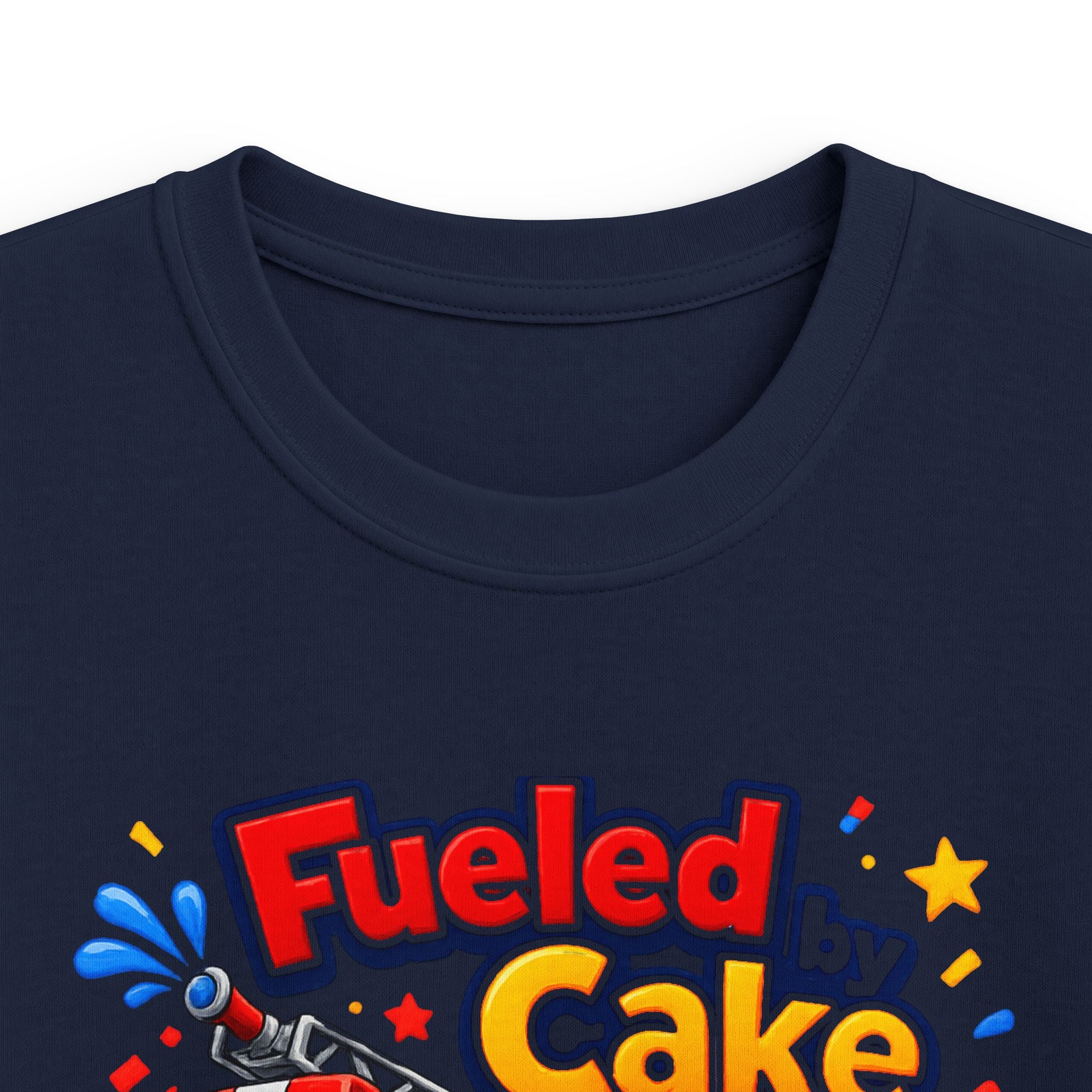 Kids Birthday T‑Shirt 'Fueled by Cake Turning 5' Fire Truck Tee