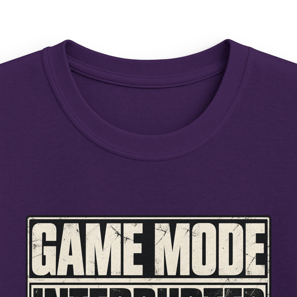 Kids Tee "Game Mode Interrupted" Funny Gamer T‑Shirt