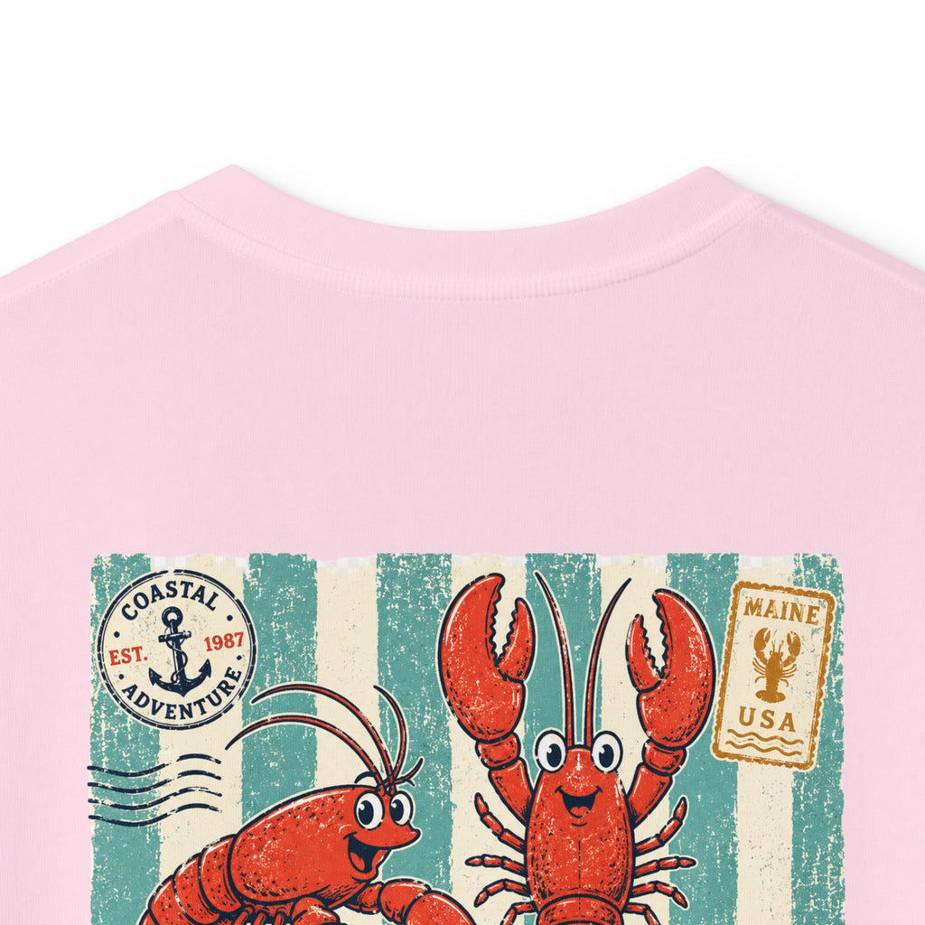 "Dockside Market" Kids Tee Retro Lobster Beach Graphic T-Shirt