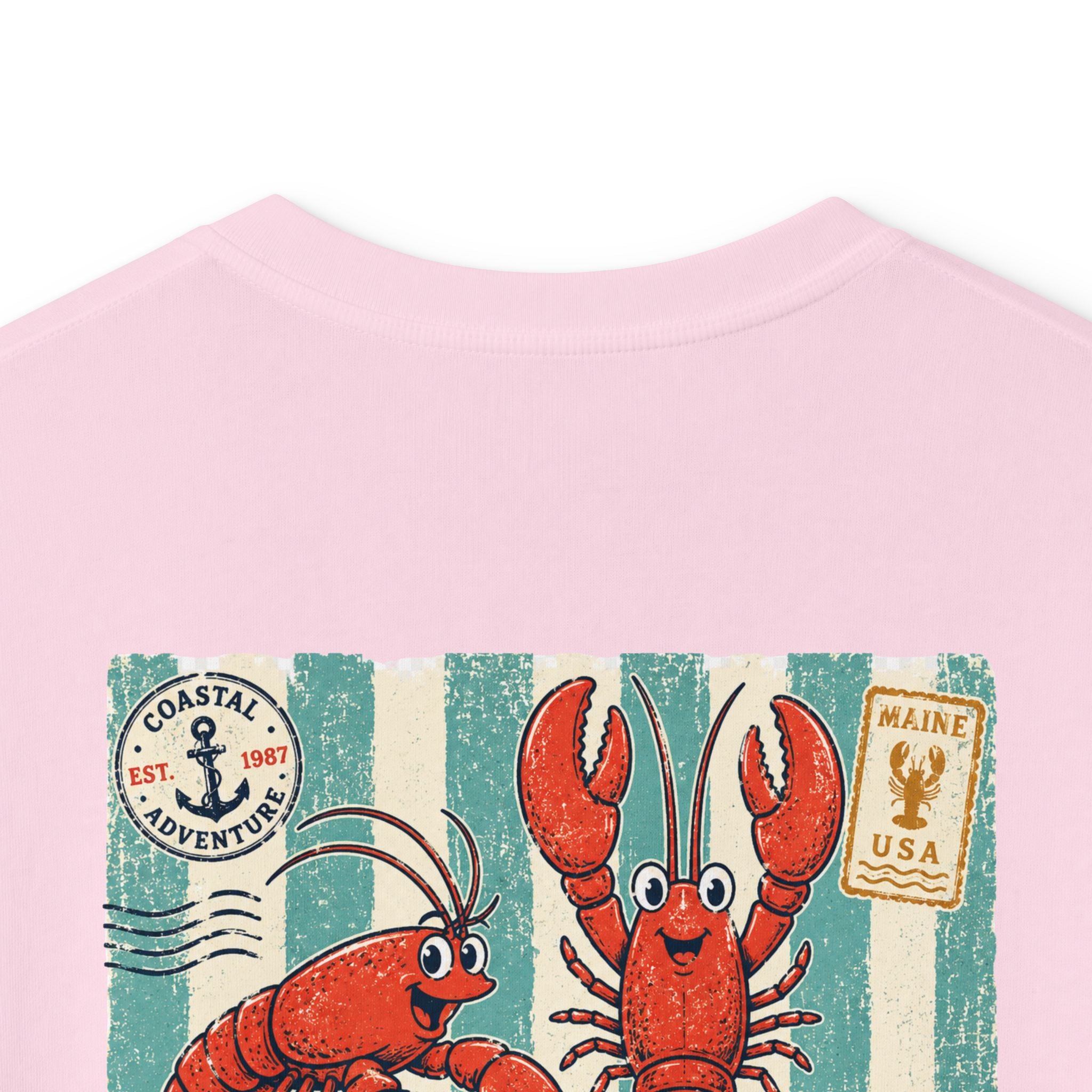 "Dockside Market" Kids Tee Retro Lobster Beach Graphic T-Shirt