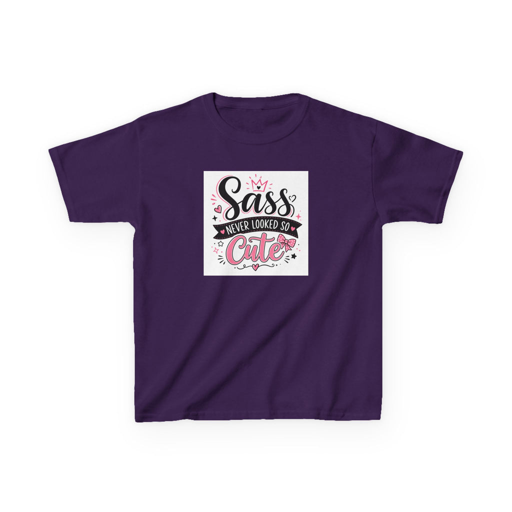 "Sass never looked so cute" Girls Graphic Family T-Shirt Design