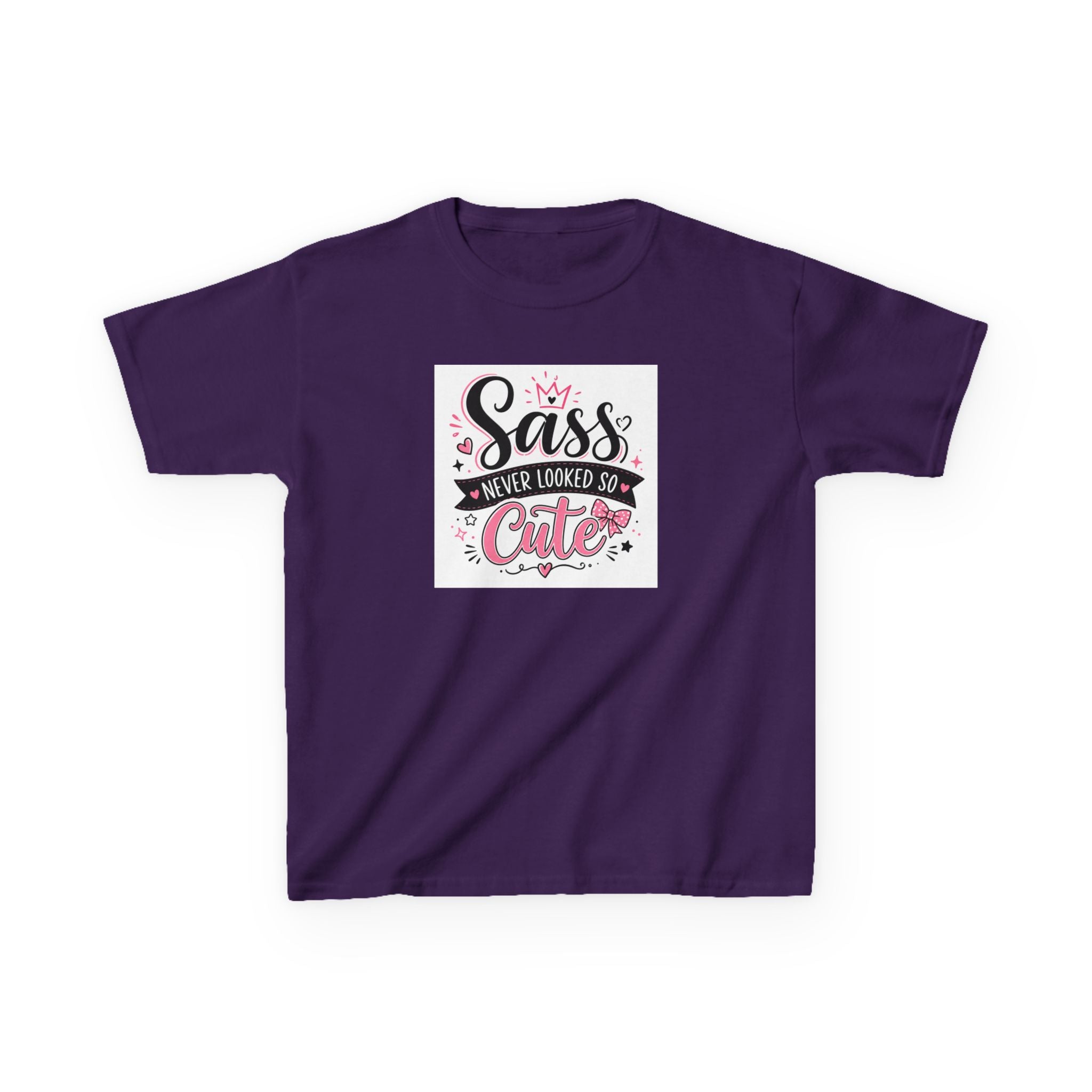 "Sass never looked so cute" Girls Graphic Family T-Shirt Design