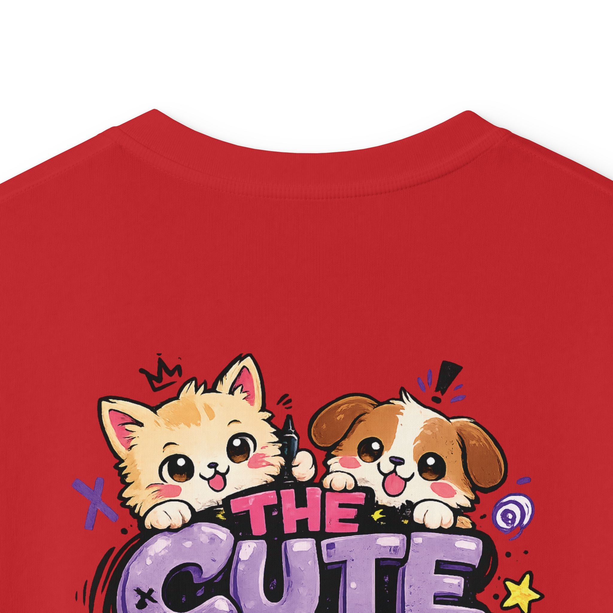 Cute Puppy & Kitten "The Cute Ones Are The Trouble Maker" Graphic Girls T-Shirt