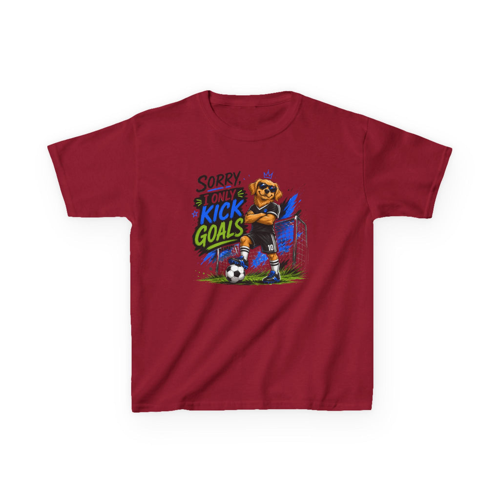 Sorry, I Only Kick Goals Kids Soccer | Kids Sports Graphic T-Shirt