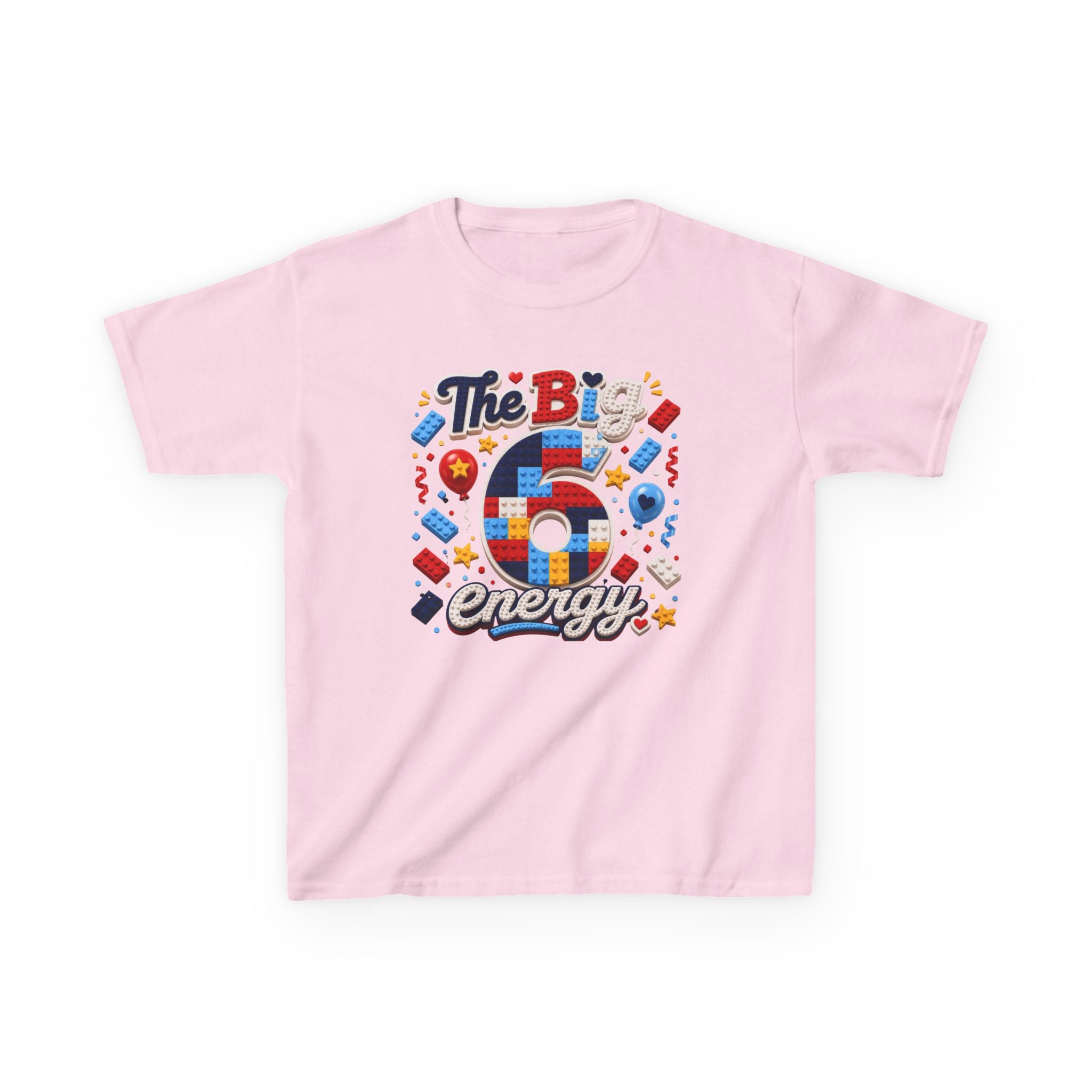 The Big 6 Energy Graphic kids Birthday T-Shirt Design
