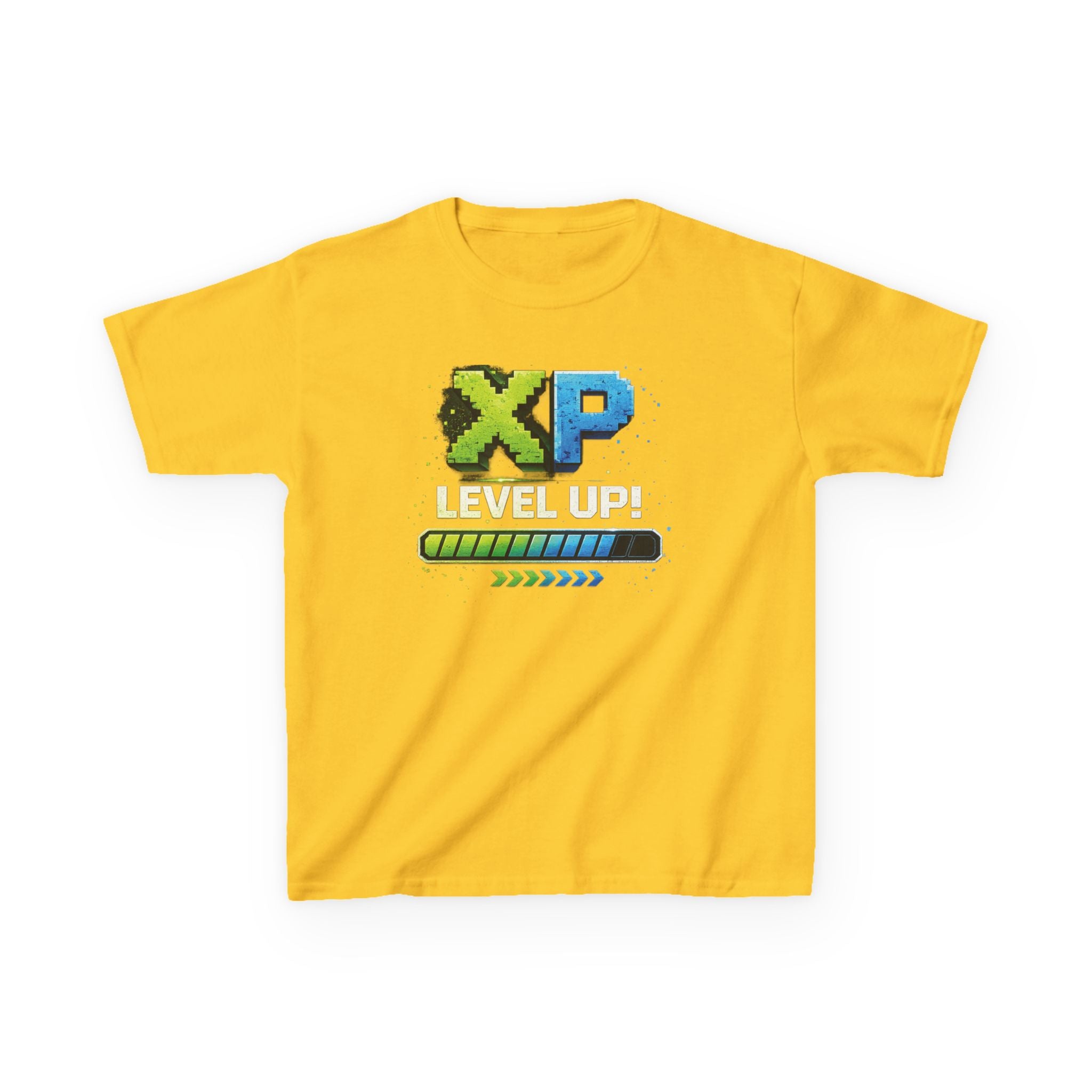 Kids T-Shirt - "XP Level Up!" Boys Gamer Progress Bar Tee