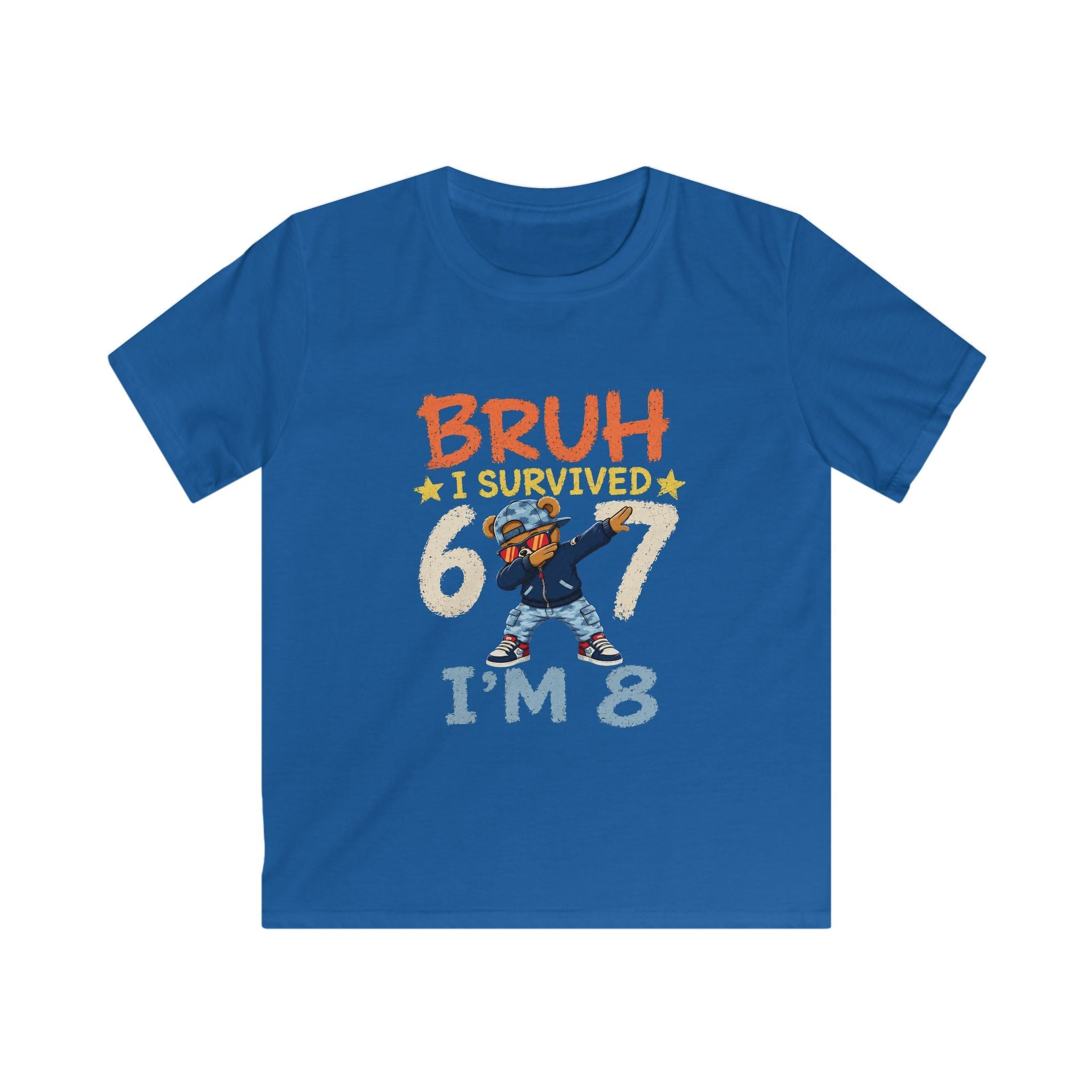 “Bruh I Survived 6/7 I’m 8” Funny Birthday Tee for Boys