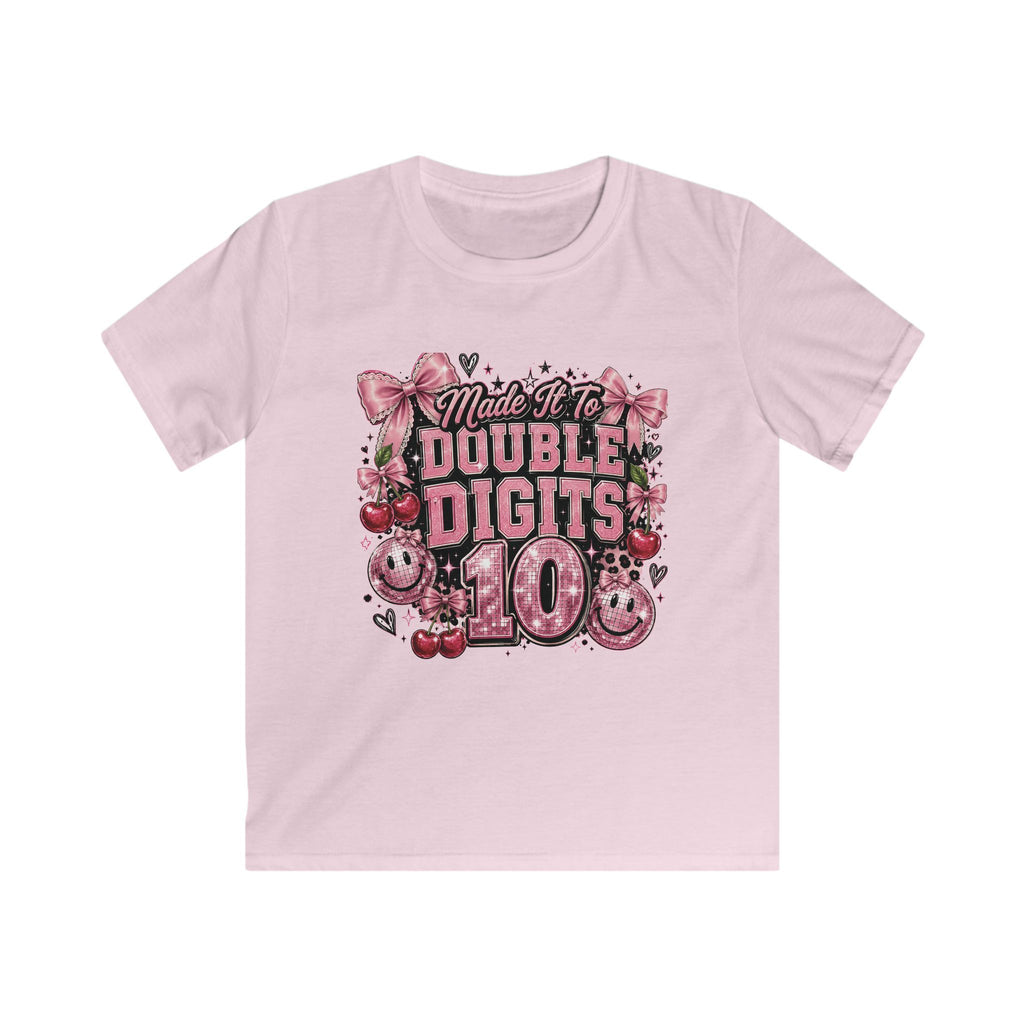 Kids Tee "Made It to Double Digits 10" Birthday Shirt