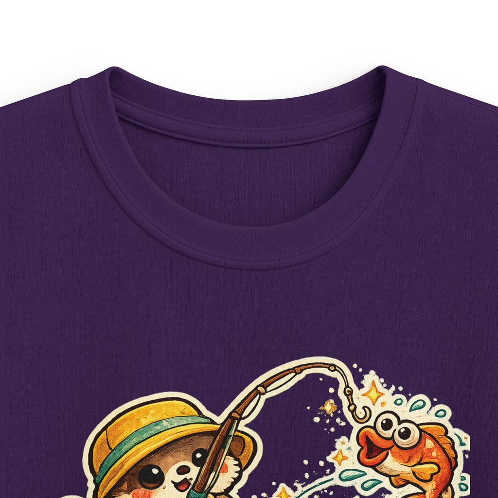 Kids Tee Cute Bear 'Gone Fishing' Graphic Tee for Boys & Girls