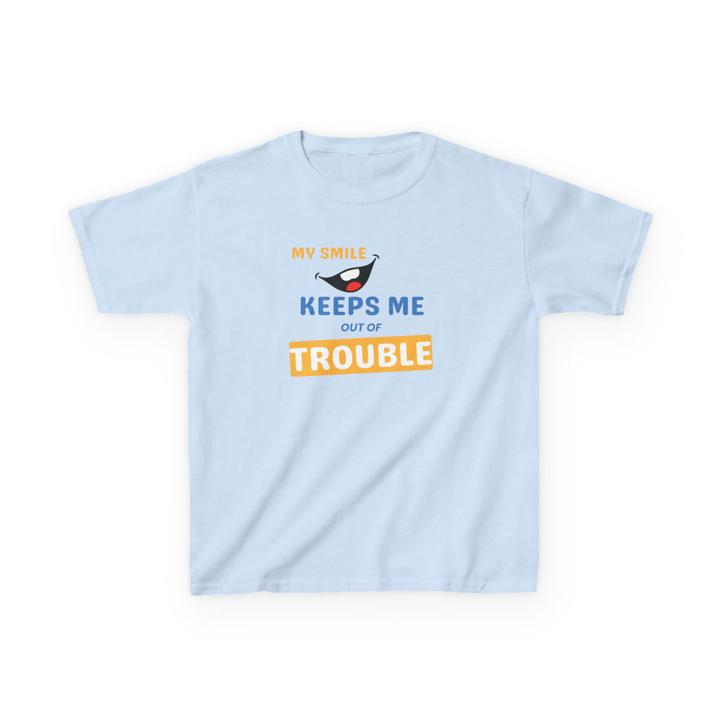 My Smile - Keeps me out of Trouble | Funny Kids Graphic T-Shirt