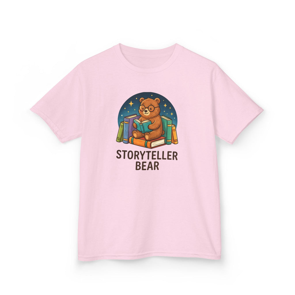 Kids T-Shirt — "Storyteller Bear" Cute Reading Bear Tee for Children