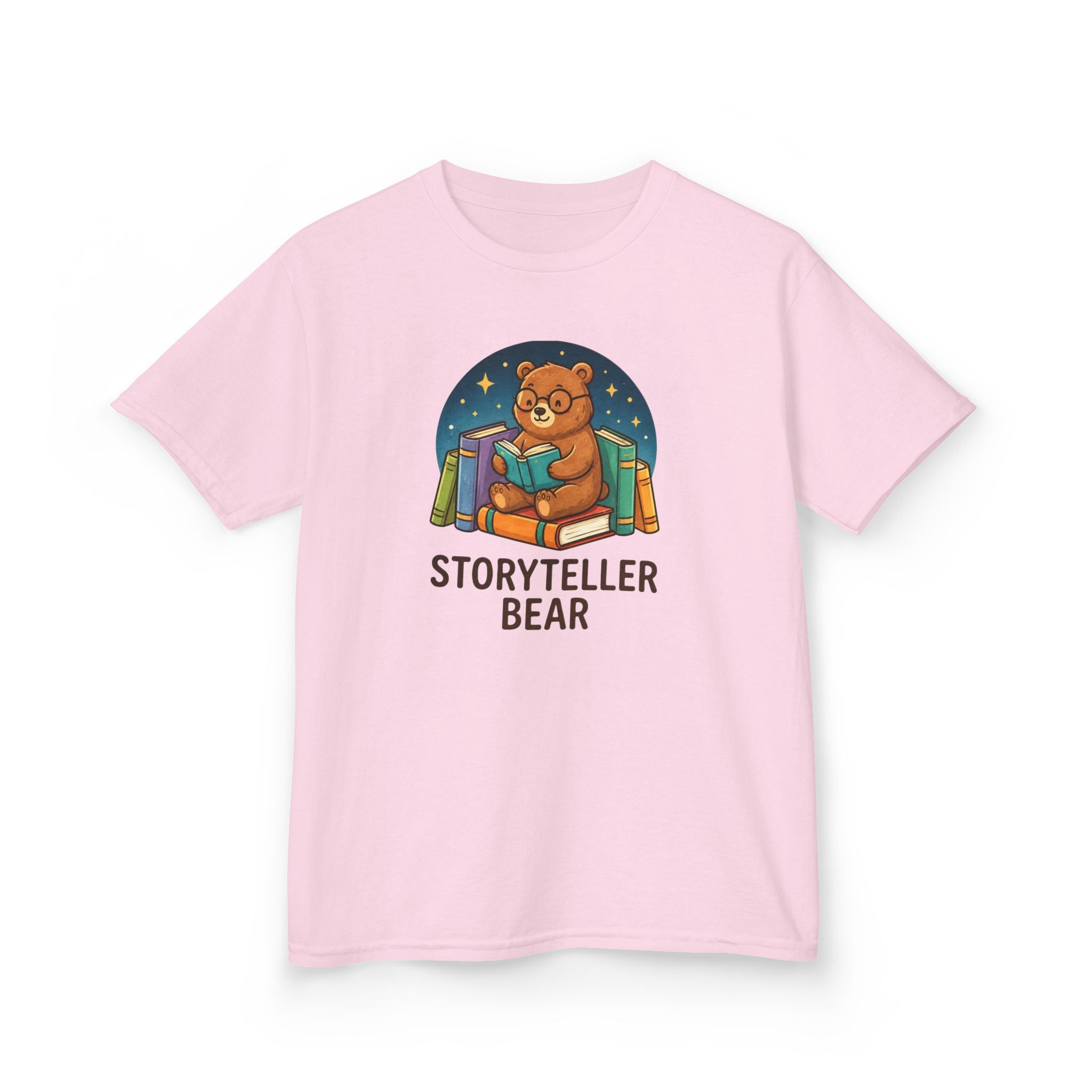 Kids T-Shirt — "Storyteller Bear" Cute Reading Bear Tee for Children