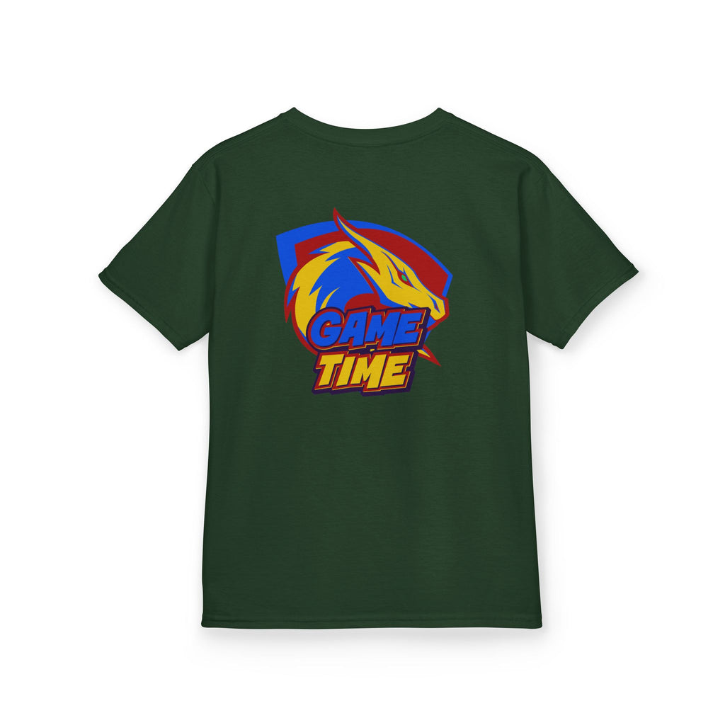 Kids T-Shirt Design "Game Time Dragon Gamer"
