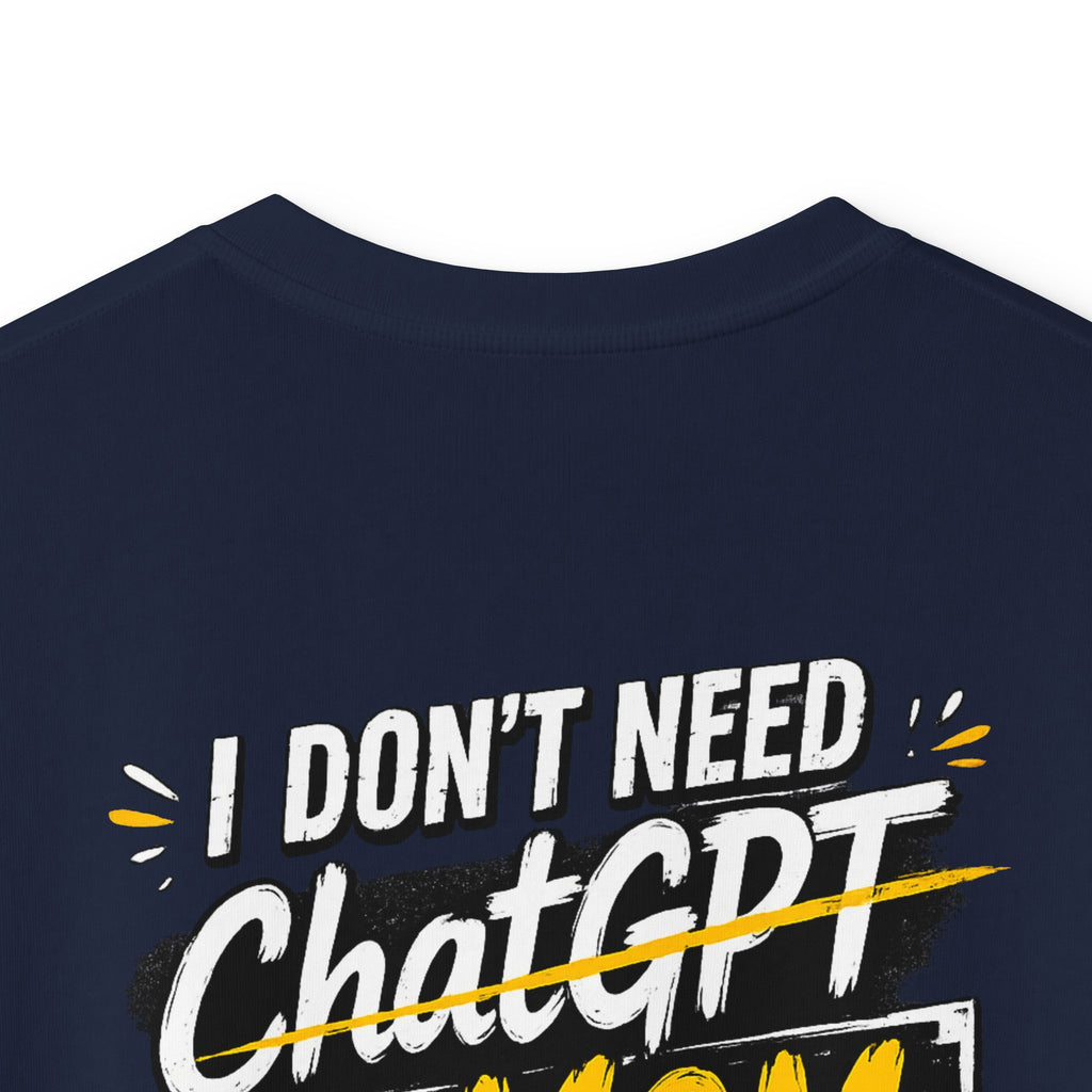 "I Don’t Need ChatGPT, My Mom Knows Everything" Back Graphic Kids Tee
