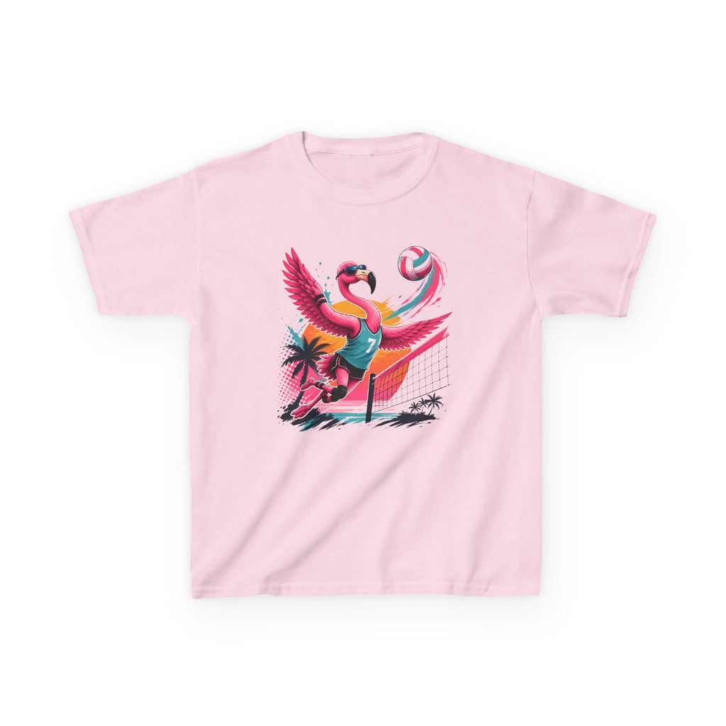 Volleyball Flamingo T-Shirt | Beach Volleyball Flamingo Graphic | Funny Summer Sports Tee | Volleyball Player Gift | Tropical Athlete Shirt
