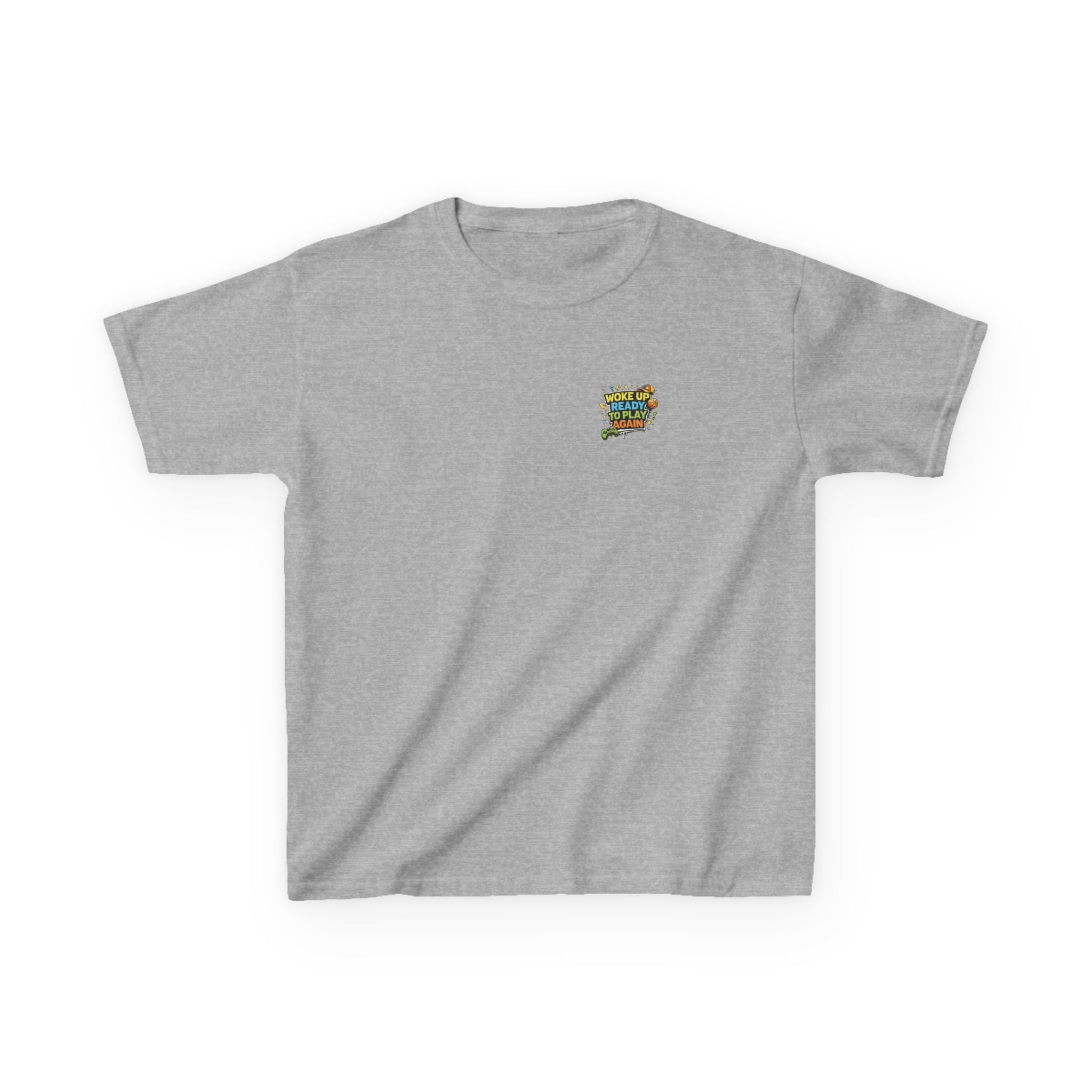 Kids Tee "Woke Up Ready to Play Again" Gamer Girls and Boys Graphic Tees