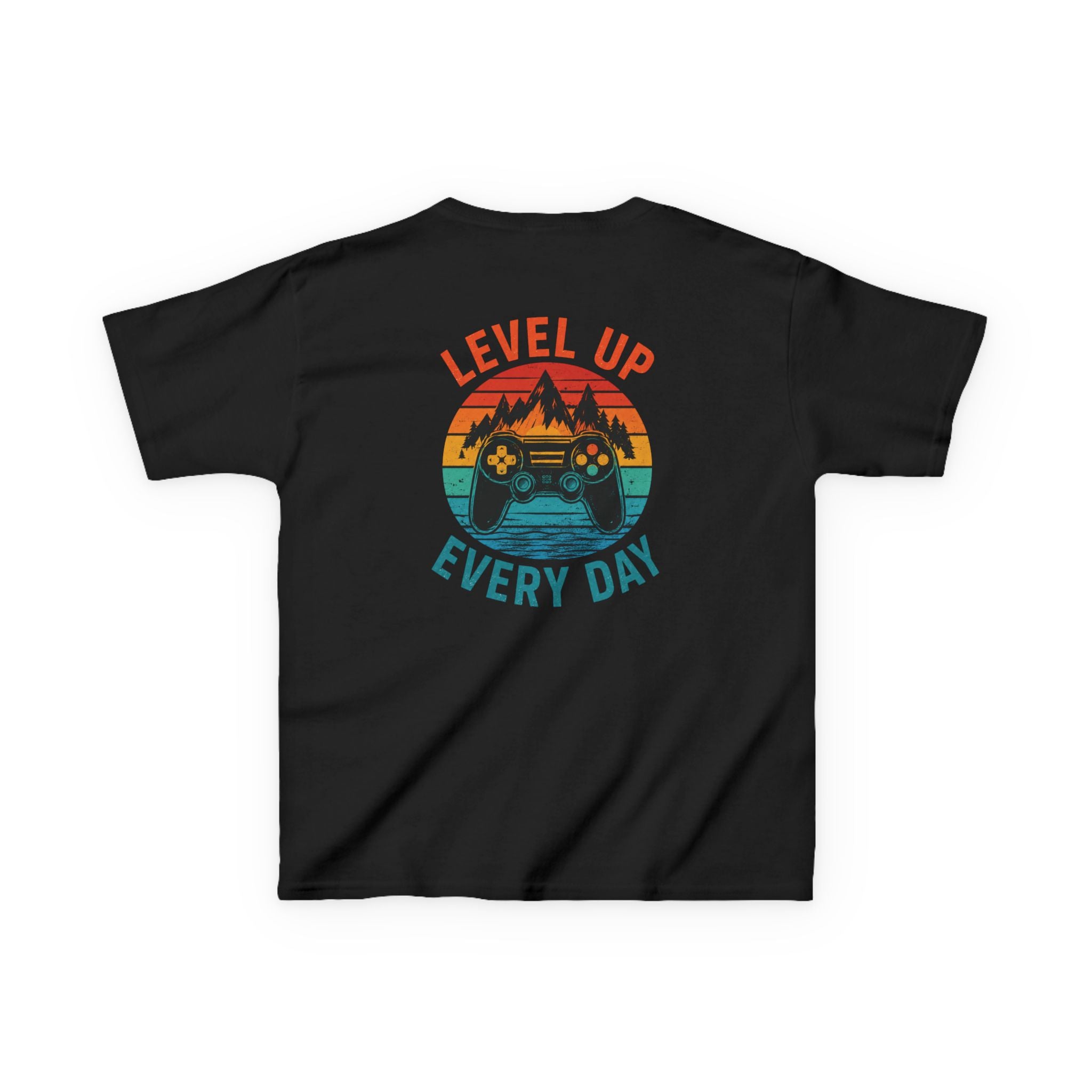 Kids Tee "Level Up Every Day" Retro Gamer Graphic
