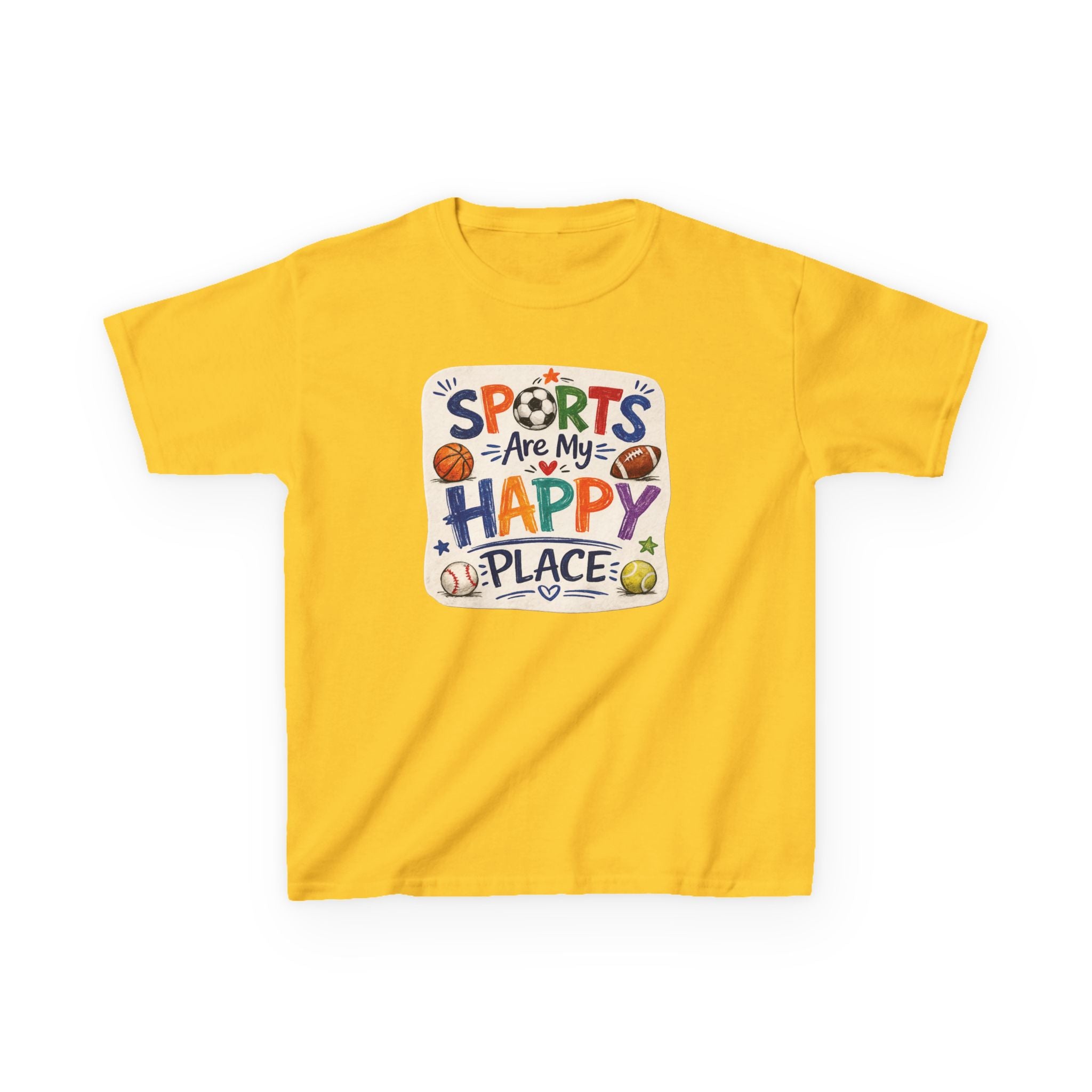 Sports Lover Gift | Sports Are My Happy Place Graphic Tee