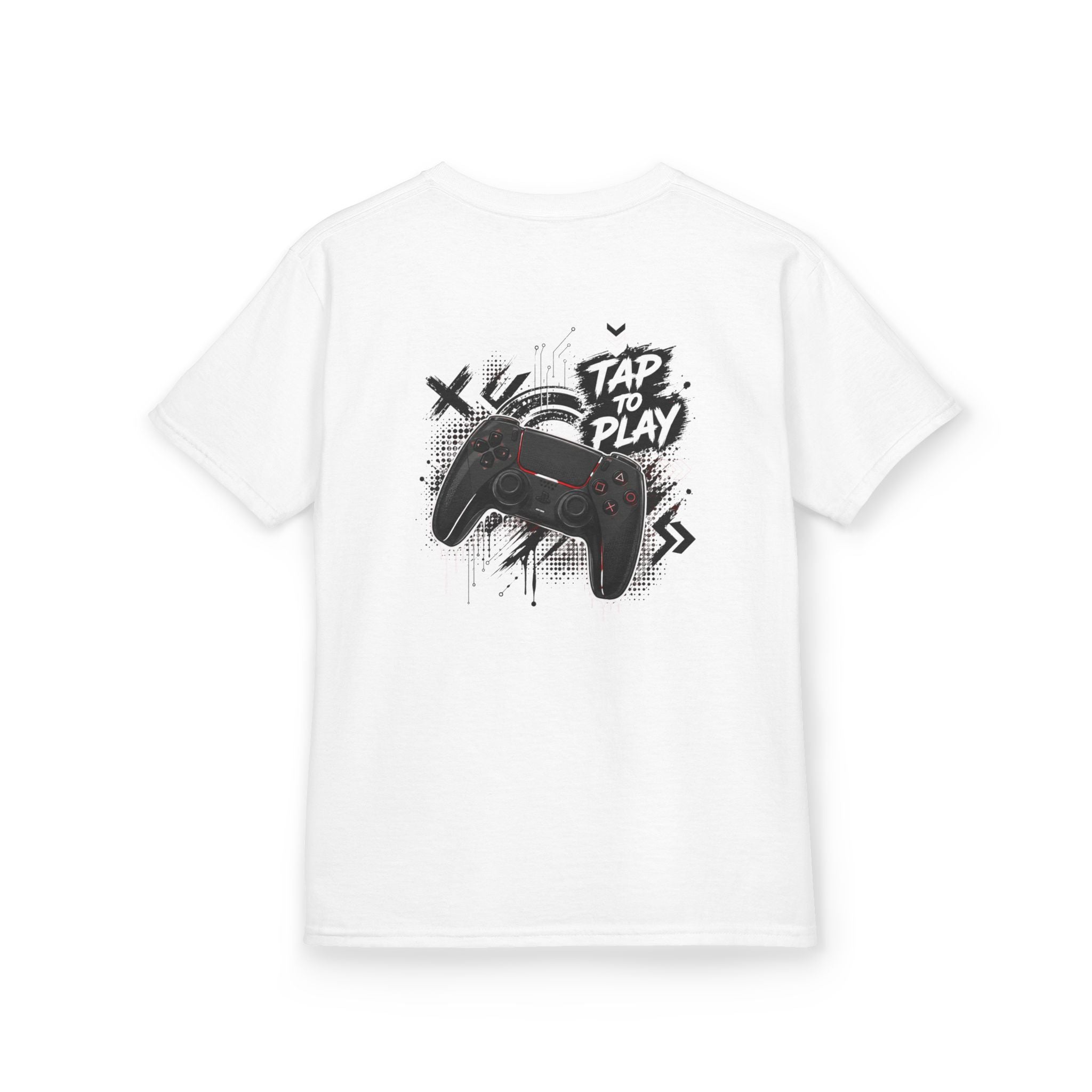 "Tap to Play" Gamer Controller Streetwear T-Shirt Graphic kids Gamer T-Shirt Design