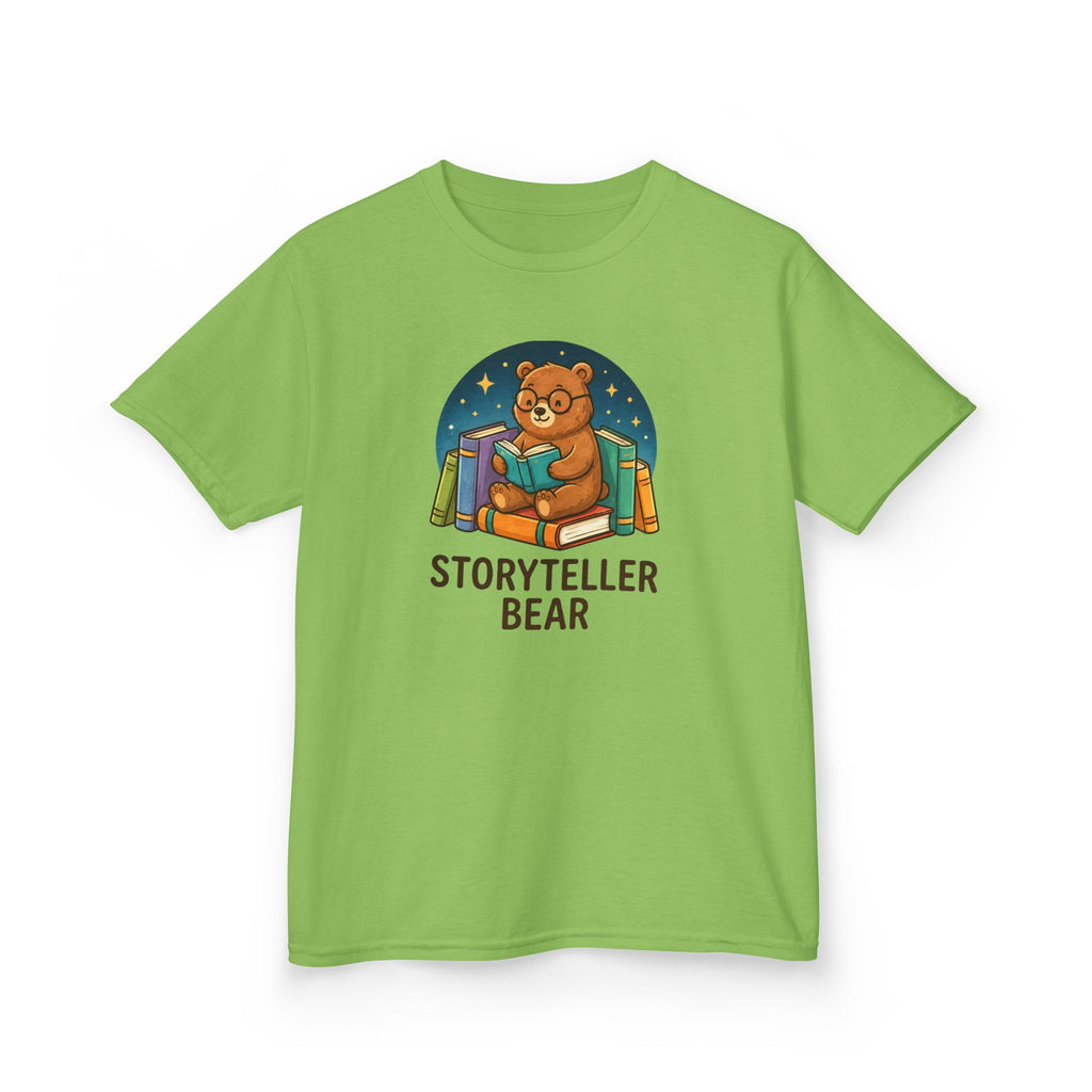 Kids T-Shirt — "Storyteller Bear" Cute Reading Bear Tee for Children
