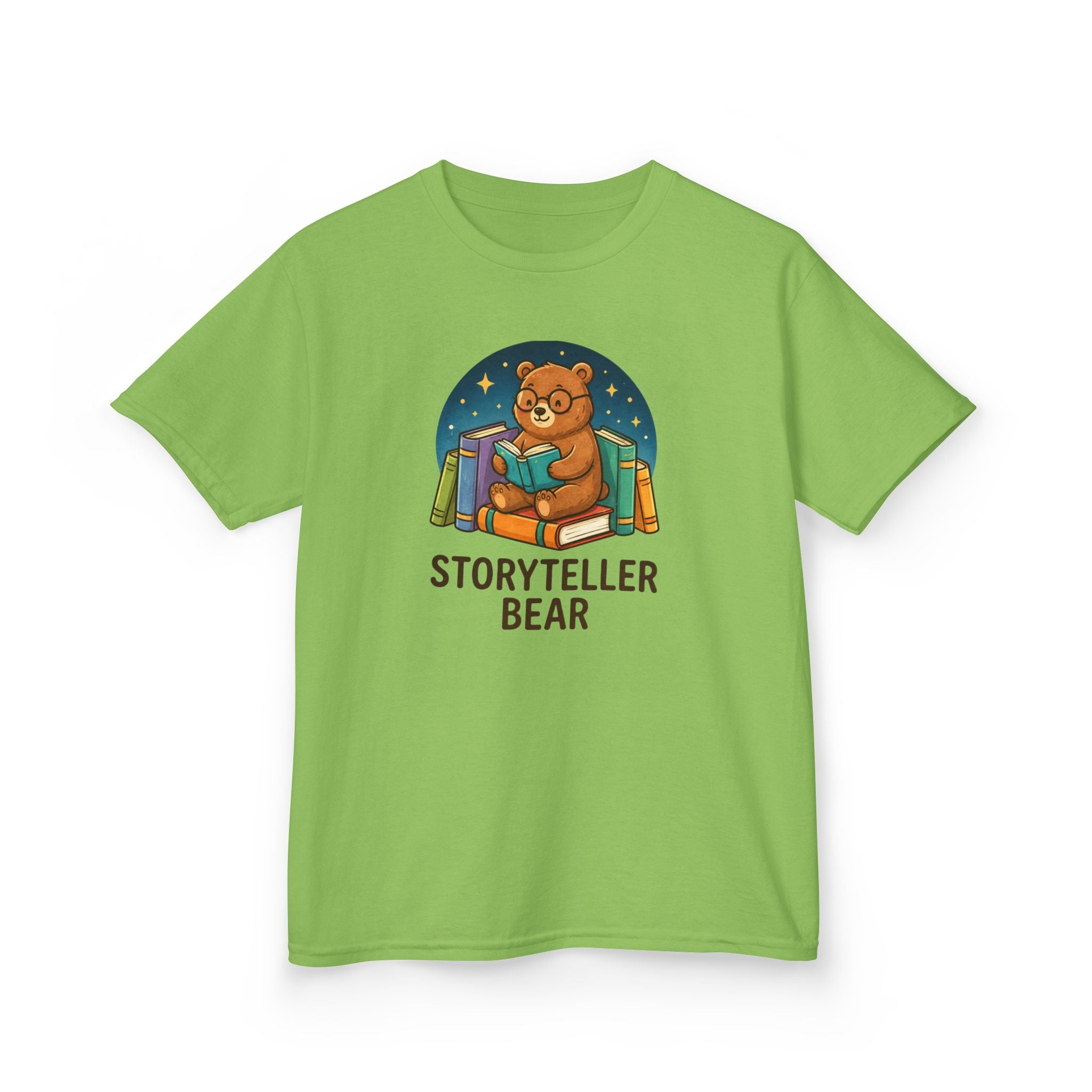 Kids T-Shirt — "Storyteller Bear" Cute Reading Bear Tee for Children