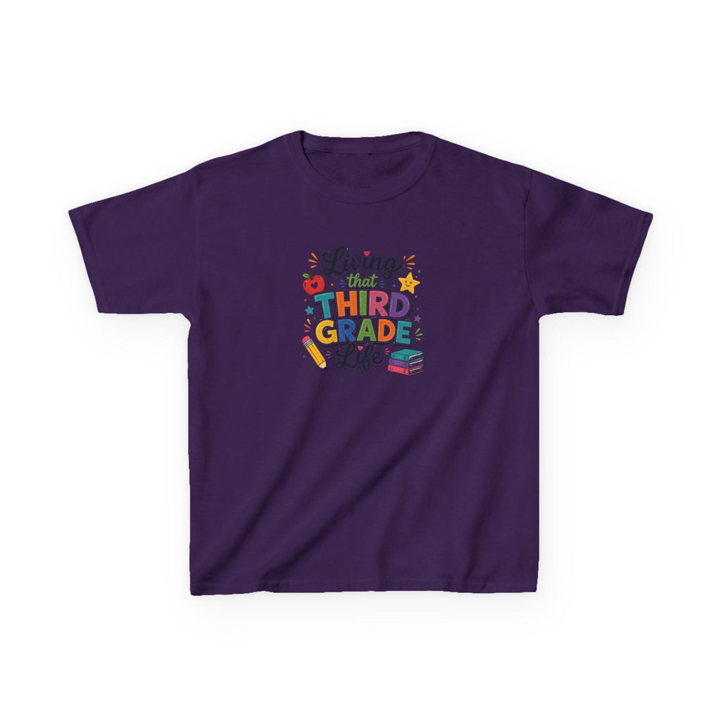 Kids T-Shirt — "Living that THIRD GRADE Life"