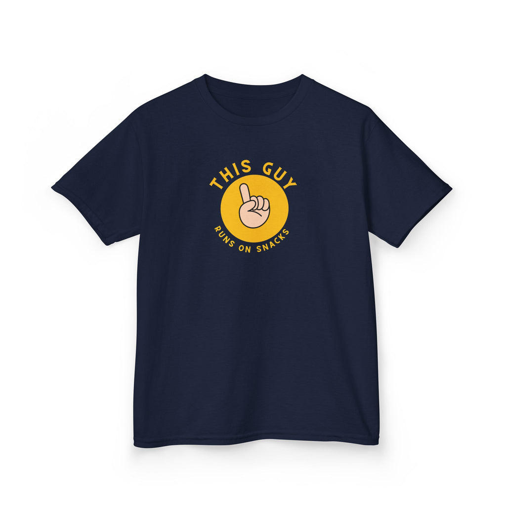 This Guy- Runs on Snacks | Funny Kids Graphic T-Shirt