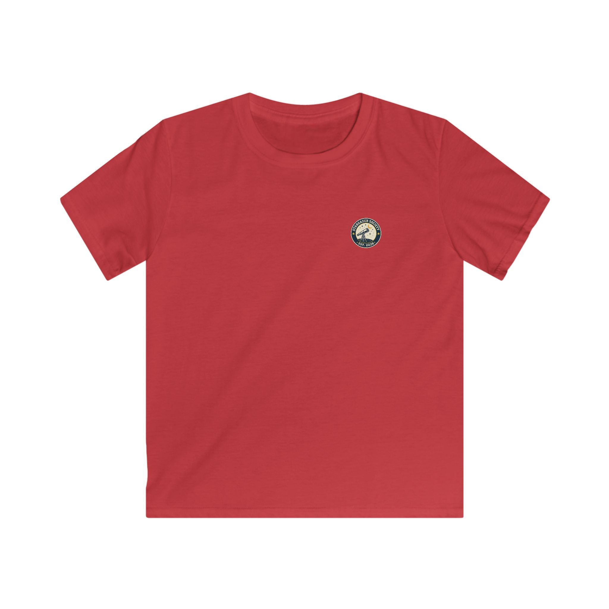 "Stargazer Society" Kids Tee Telescope 'Est. 2026' For Boys & Girls