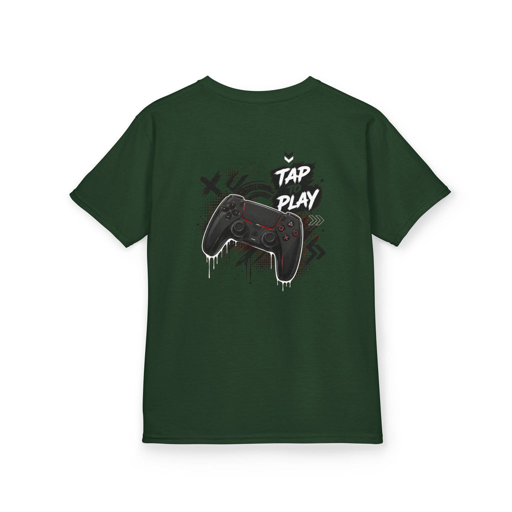 "Tap to Play" Gamer Controller Streetwear T-Shirt Graphic kids Gamer T-Shirt Design