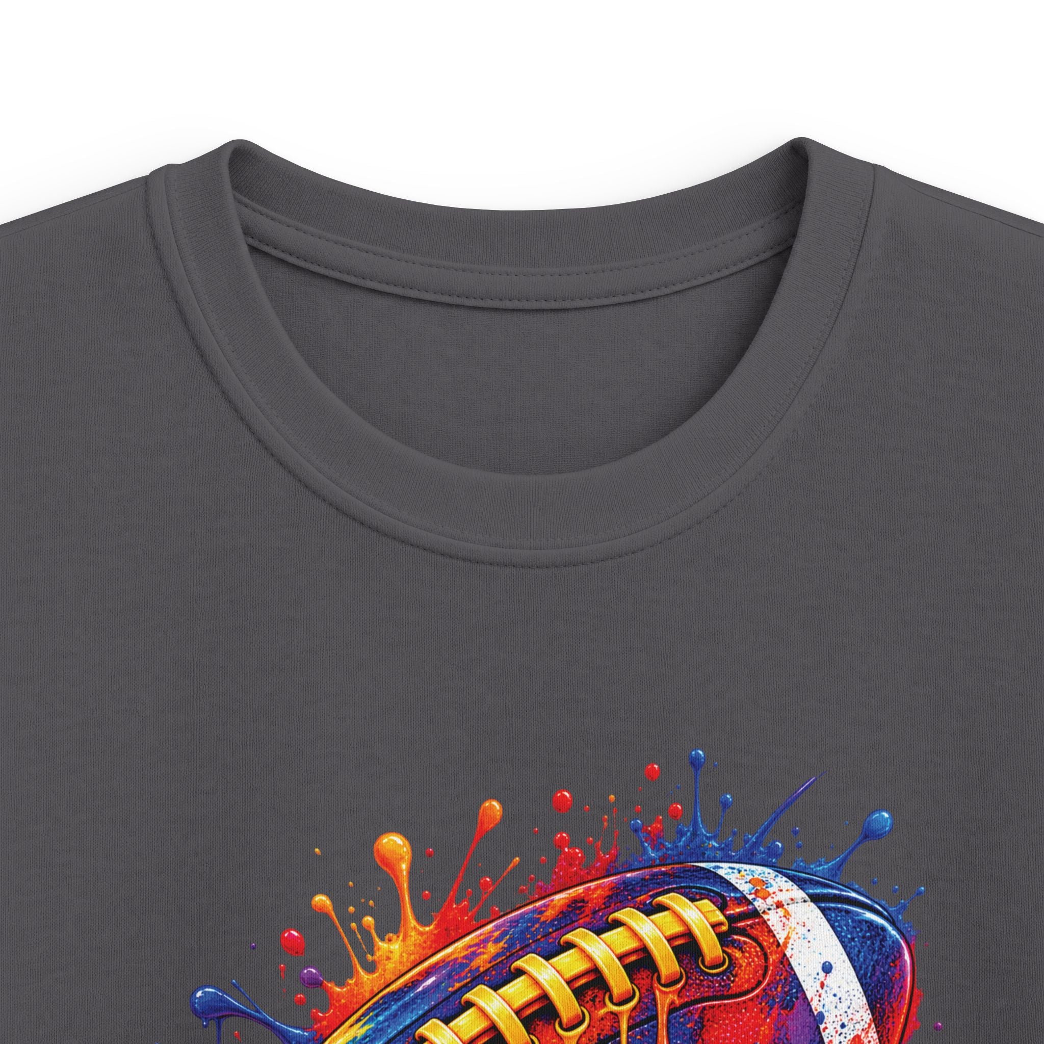 Kids T-Shirt Colorful Drip Football Sports Graphic Tee